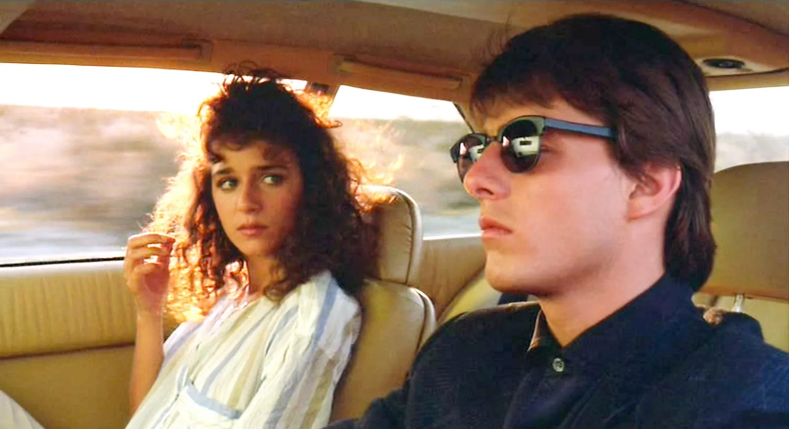 Tom Cruise and Valeria Golino in Rain Man (1988)