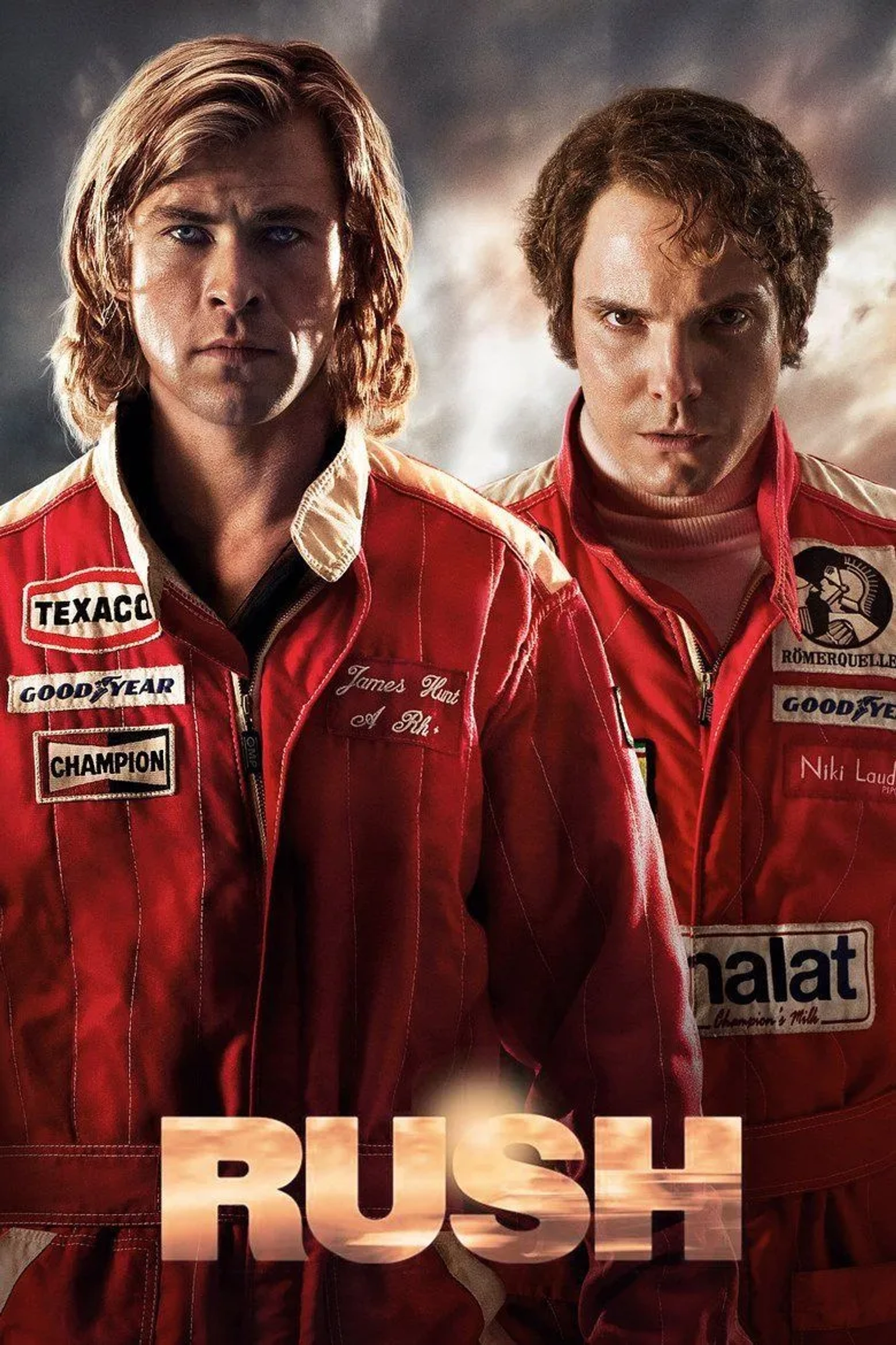 Daniel Brühl and Chris Hemsworth in Rush (2013)