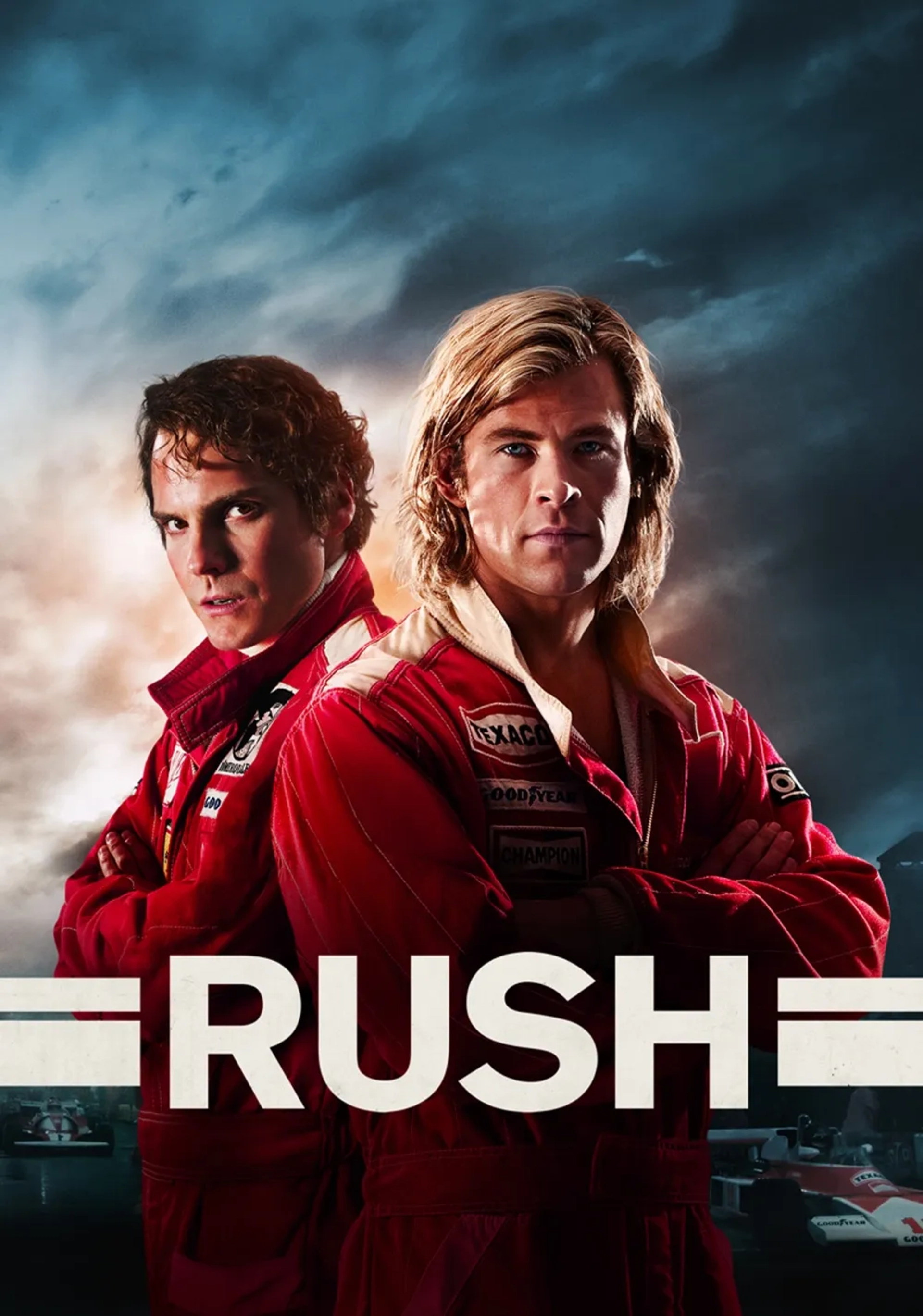 Daniel Brühl and Chris Hemsworth in Rush (2013)