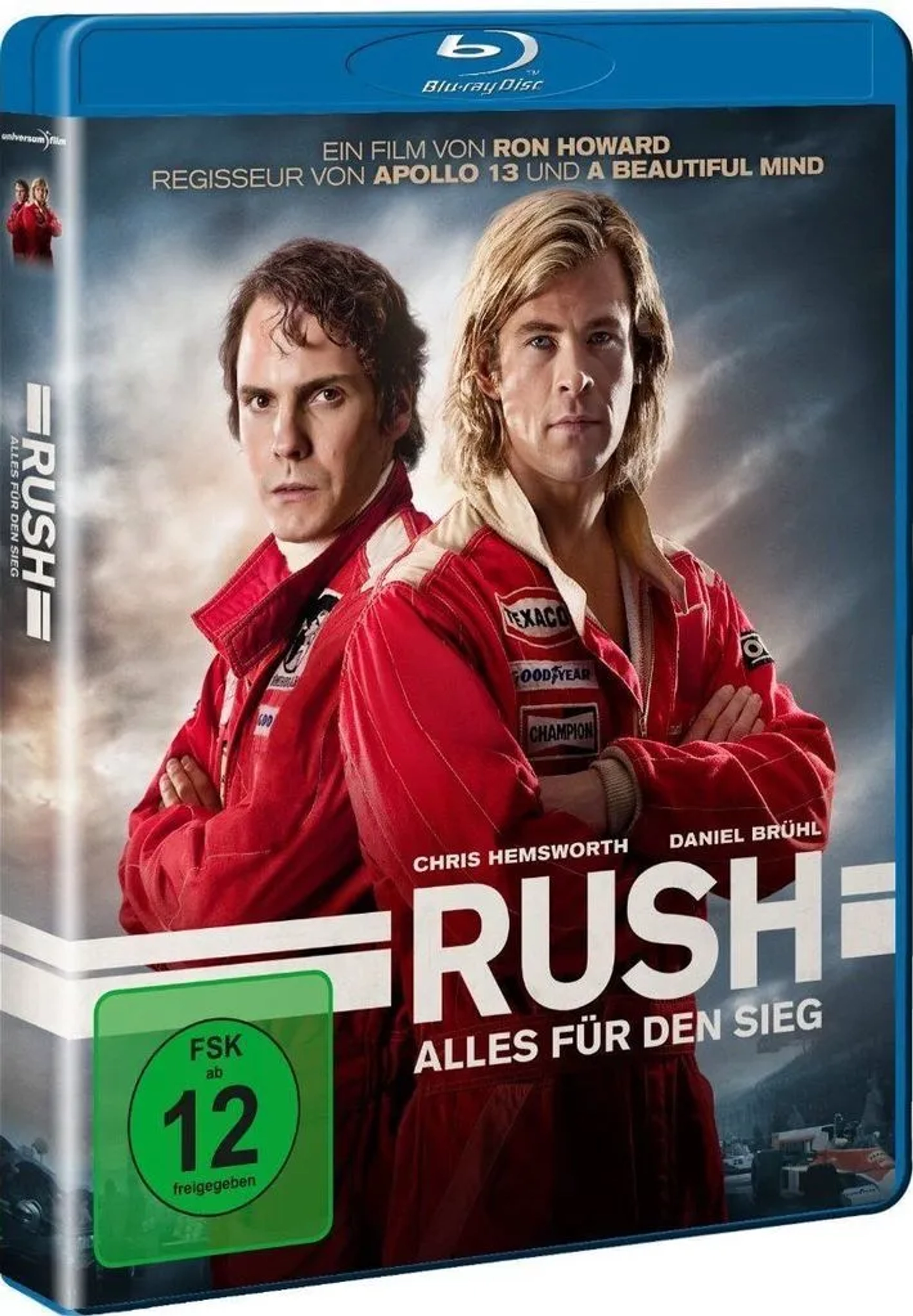 Daniel Brühl and Chris Hemsworth in Rush (2013)