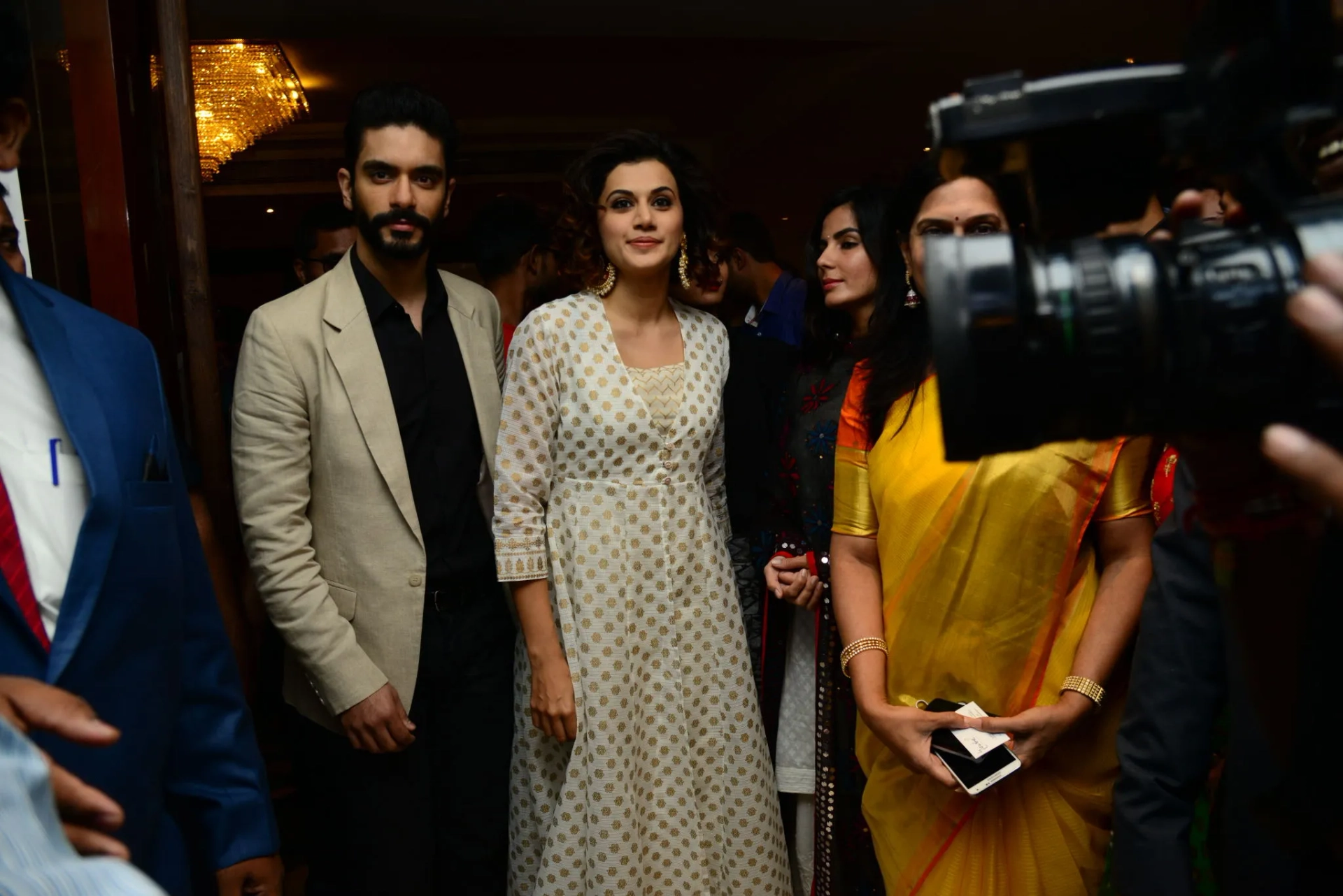 Angad Bedi and Taapsee Pannu at an event for Pink (2016)