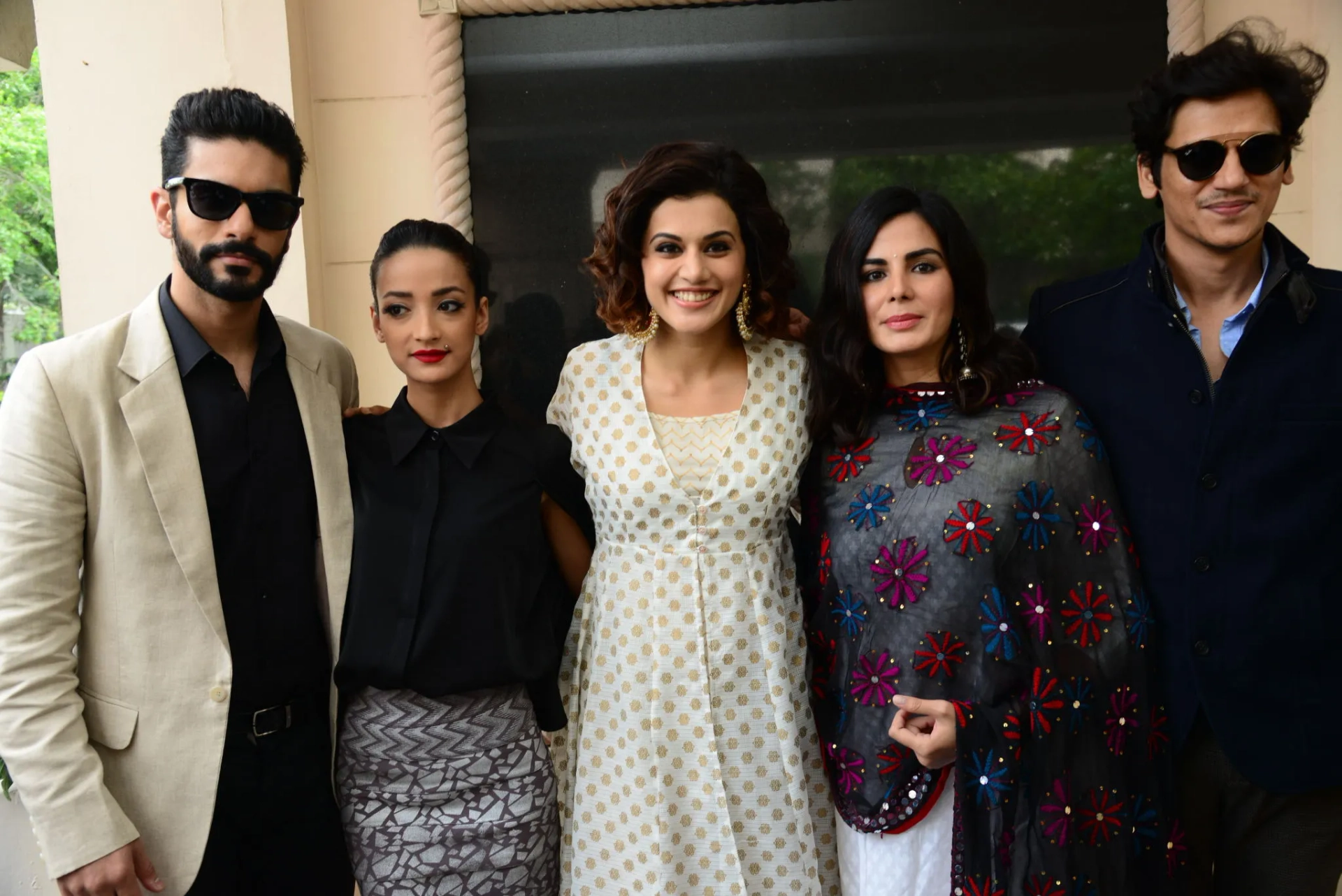 Angad Bedi, Vijay Varma, Taapsee Pannu, Kirti Kulhari, and Andrea Tariang at an event for Pink (2016)