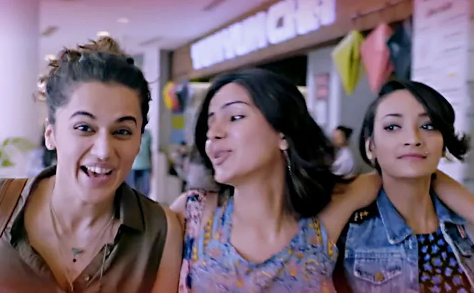 Taapsee Pannu, Kirti Kulhari, and Andrea Tariang in Pink (2016)