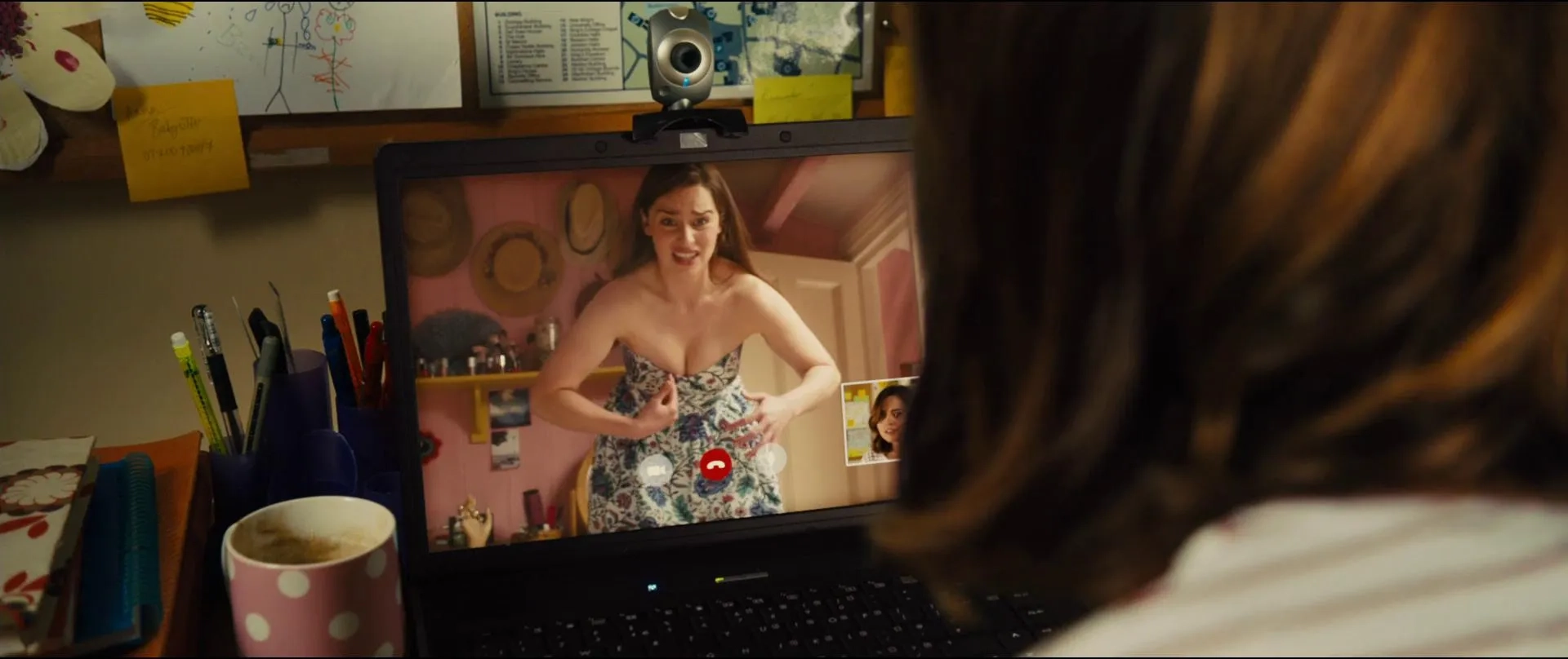 Jenna Coleman and Emilia Clarke in Me Before You (2016)