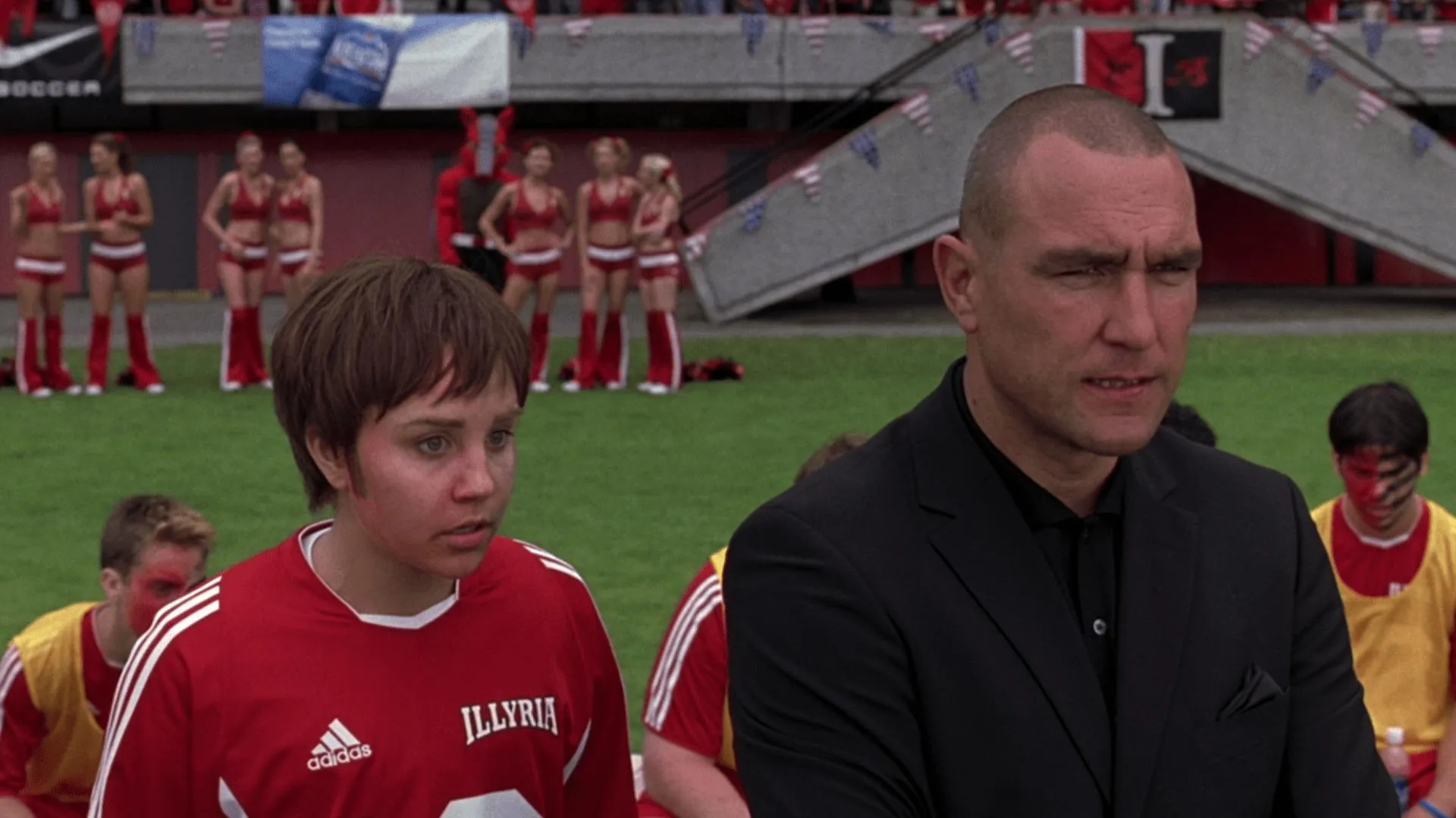 Amanda Bynes and Vinnie Jones in She's the Man (2006)