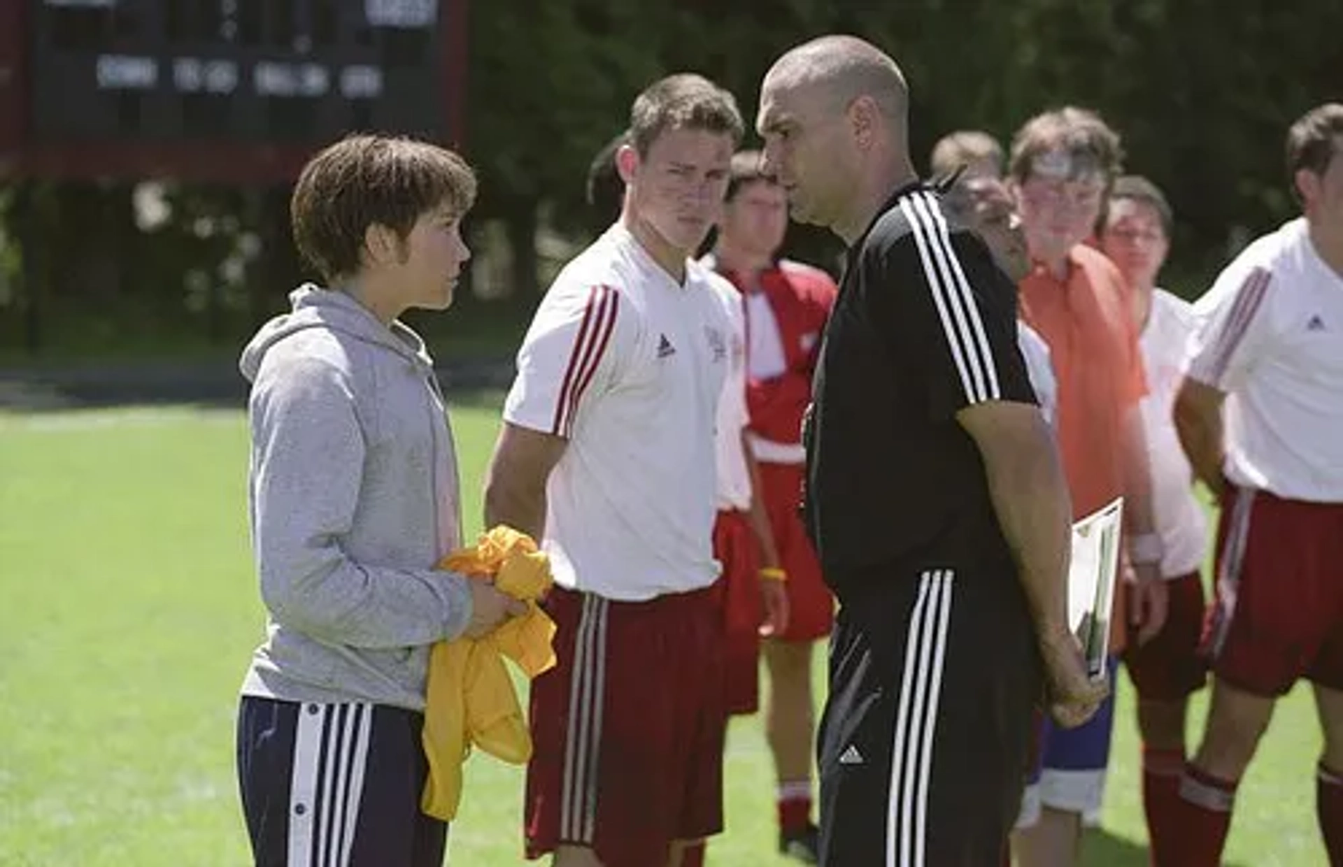 Amanda Bynes, Vinnie Jones, and Channing Tatum in She's the Man (2006)