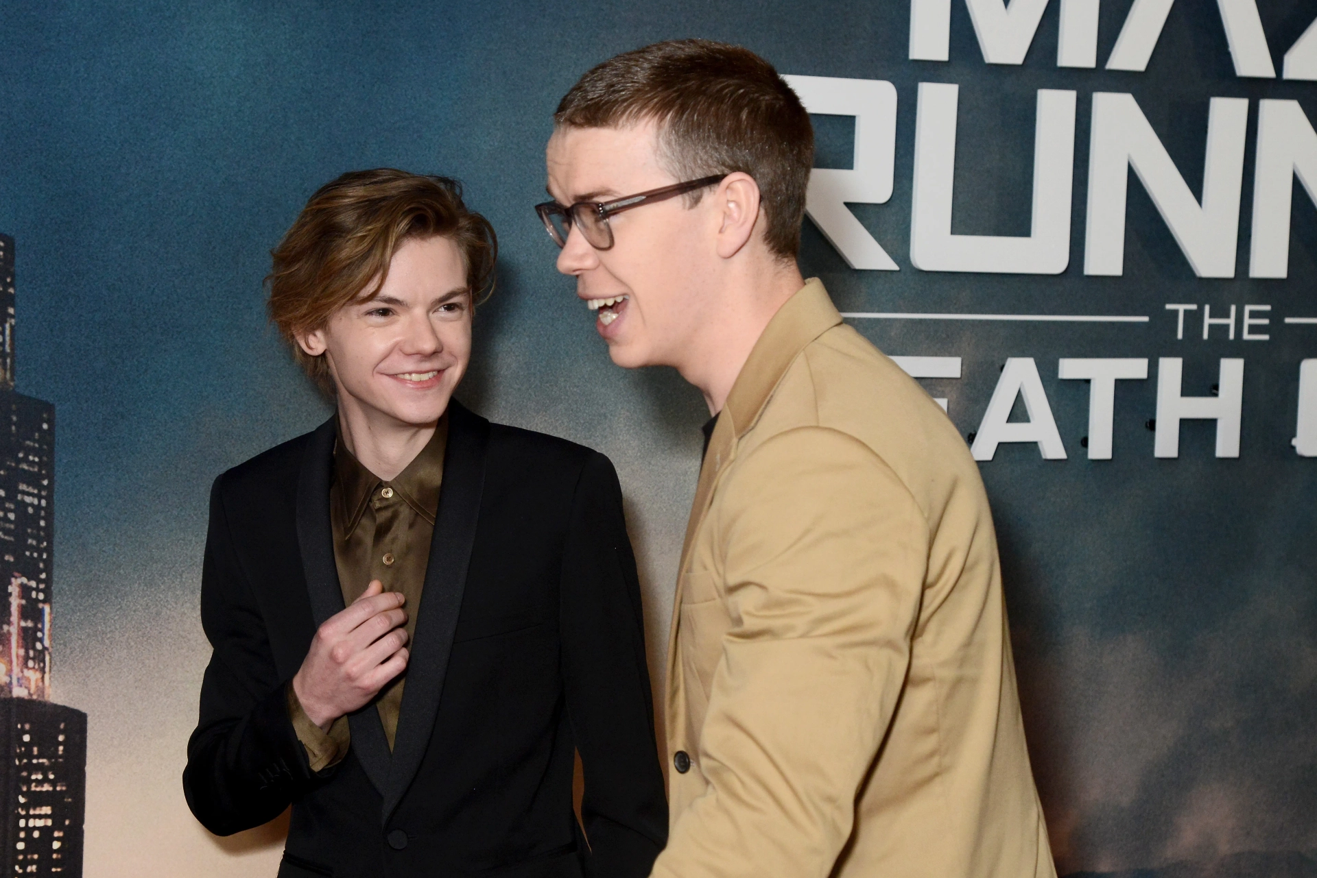 Thomas Brodie-Sangster and Will Poulter at an event for Maze Runner: The Death Cure (2018)