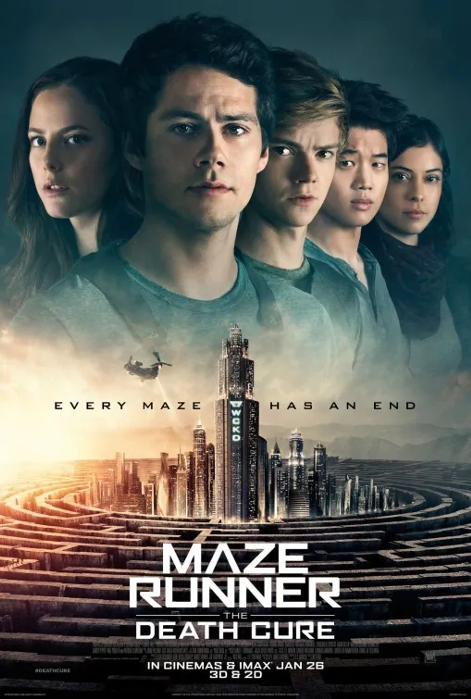 Thomas Brodie-Sangster, Kaya Scodelario, Dylan O'Brien, Ki Hong Lee, and Rosa Salazar in Maze Runner: The Death Cure (2018)