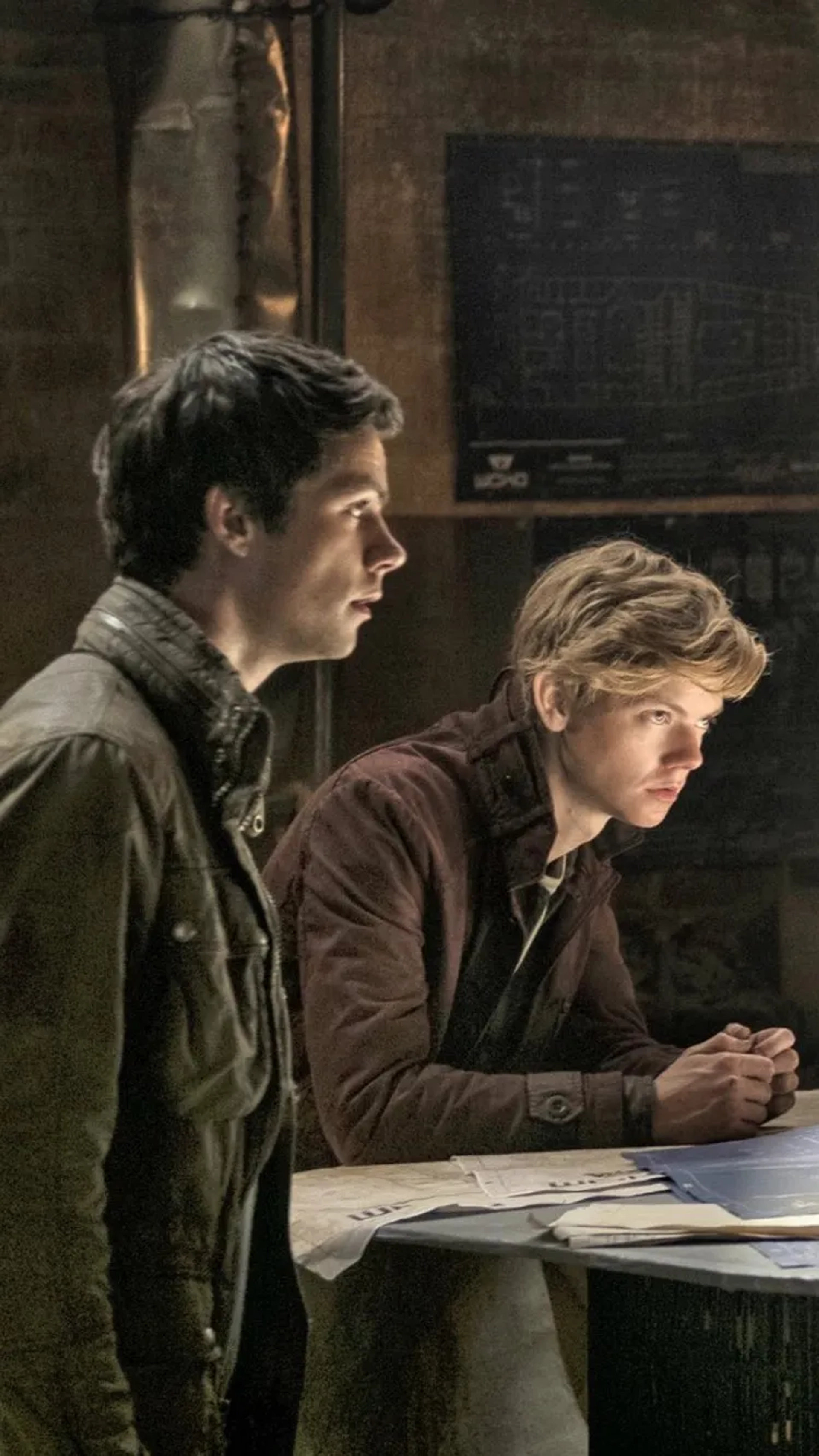 Thomas Brodie-Sangster and Dylan O'Brien in Maze Runner: The Death Cure (2018)