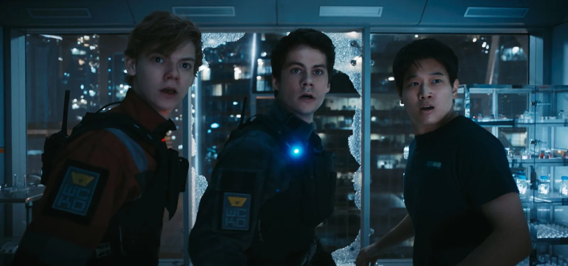 Thomas Brodie-Sangster, Dylan O'Brien, and Ki Hong Lee in Maze Runner: The Death Cure (2018)