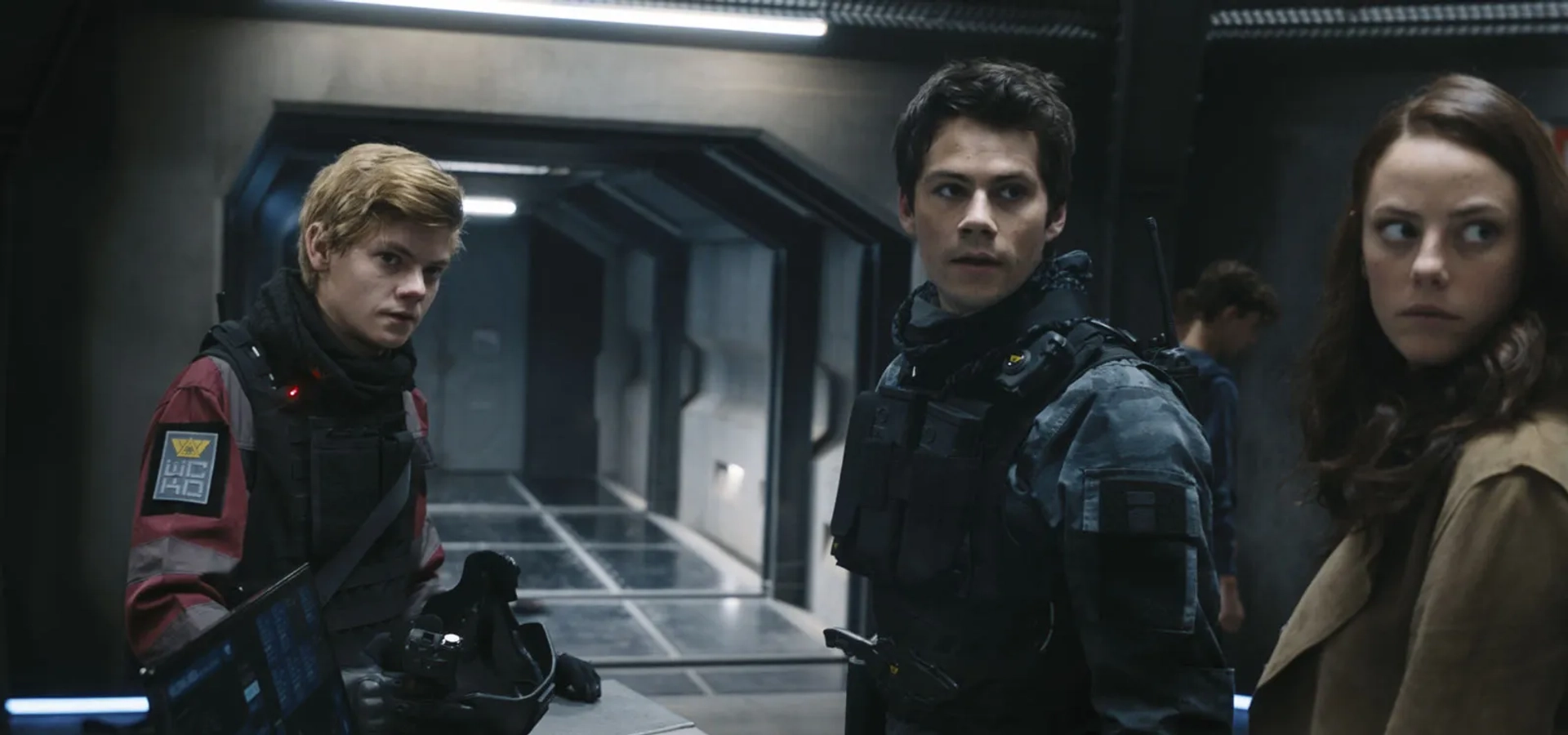 Thomas Brodie-Sangster, Kaya Scodelario, and Dylan O'Brien in Maze Runner: The Death Cure (2018)