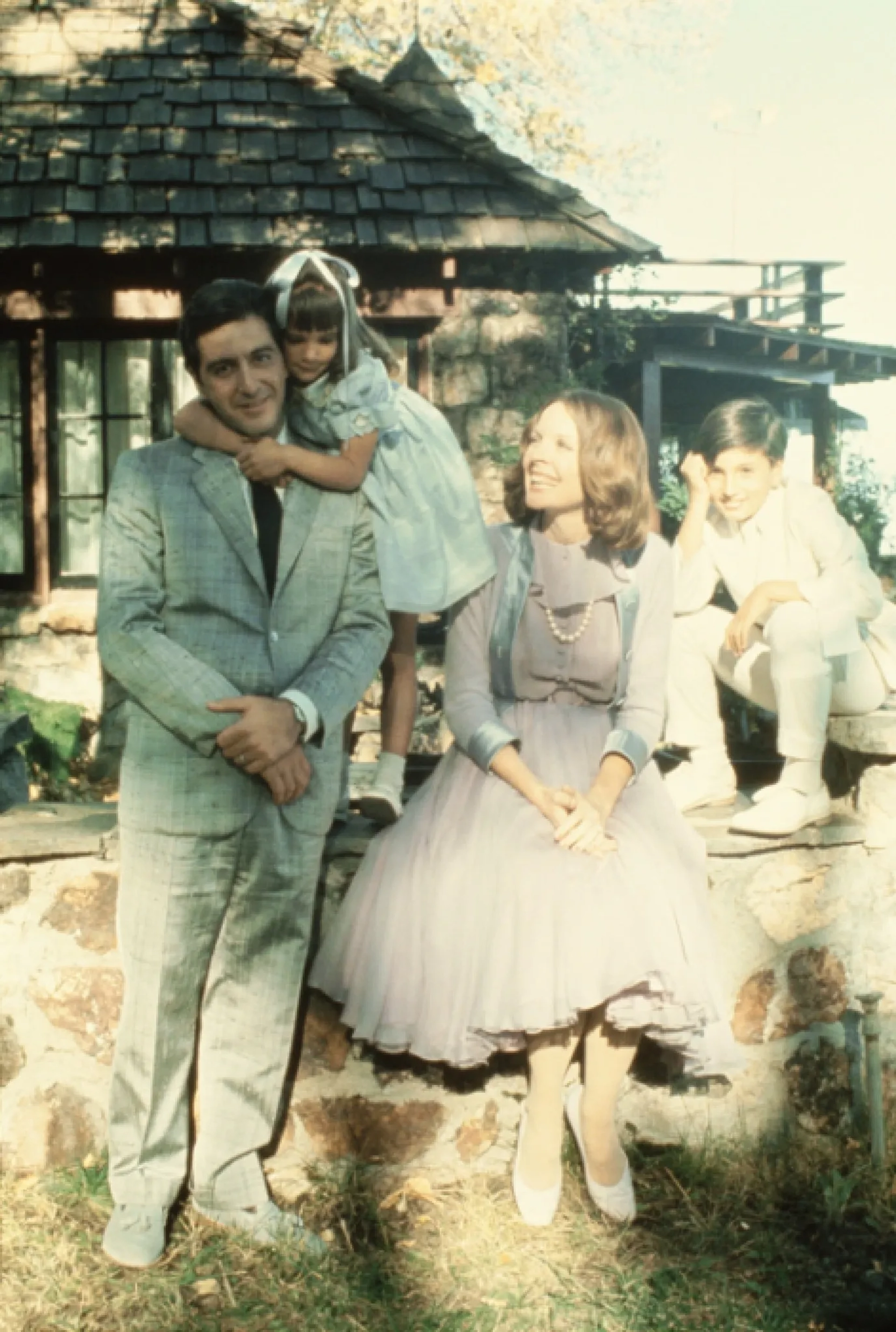 Al Pacino, Diane Keaton, and James Gounaris in The Godfather Part II (1974)