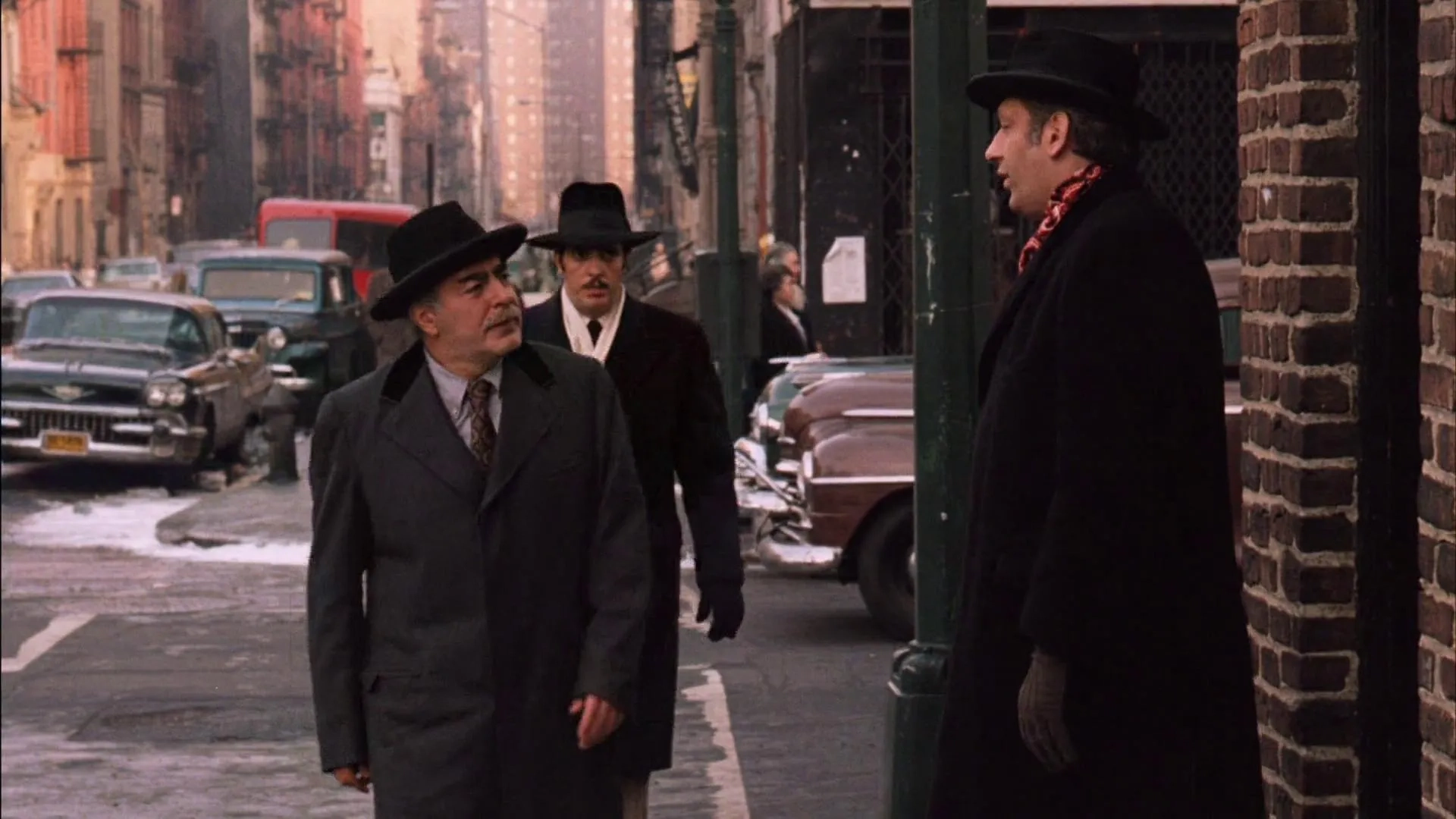 Carmine Caridi, Michael V. Gazzo, and Joe Spinell in The Godfather Part II (1974)