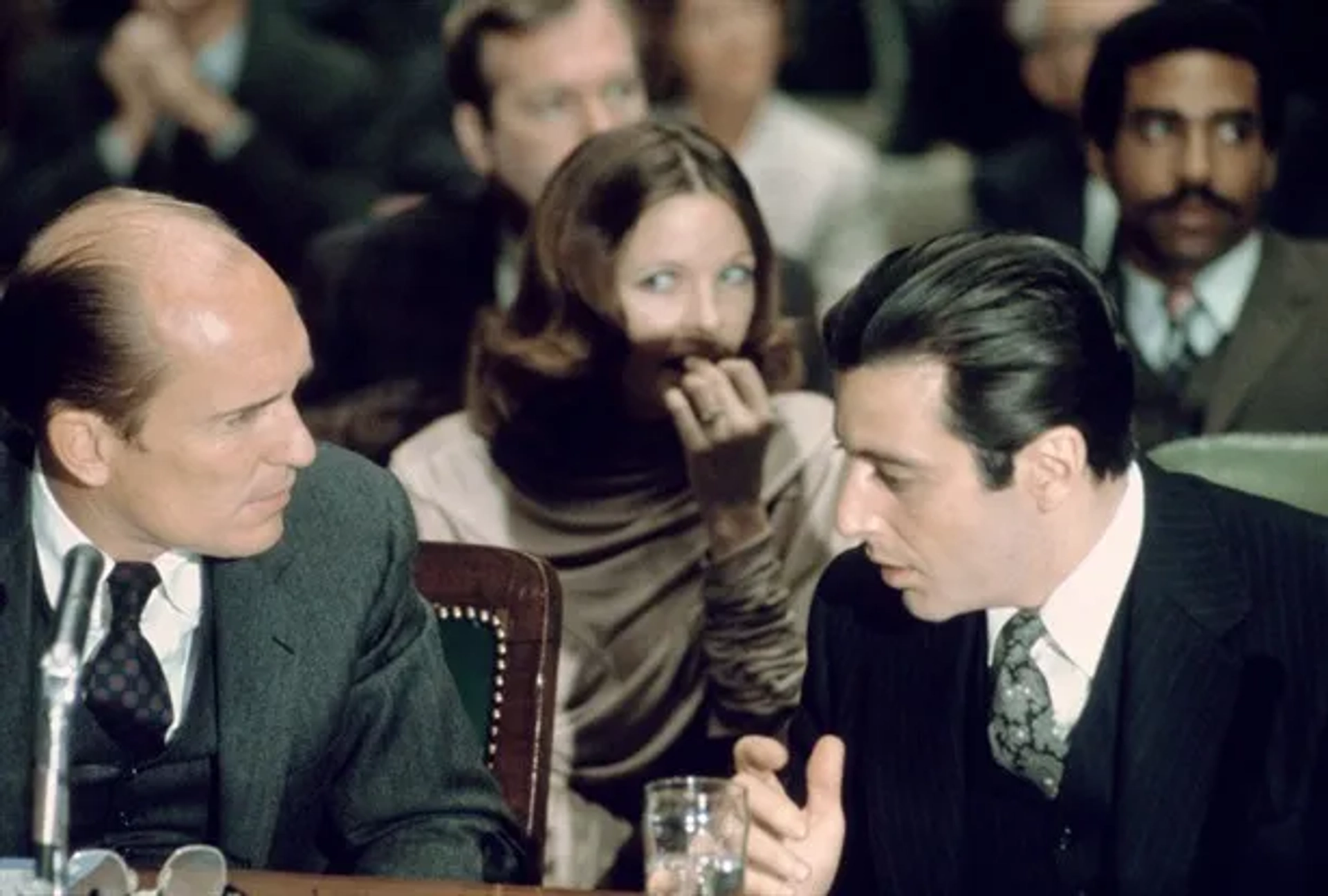 Al Pacino, Robert Duvall, and Diane Keaton in The Godfather Part II (1974)