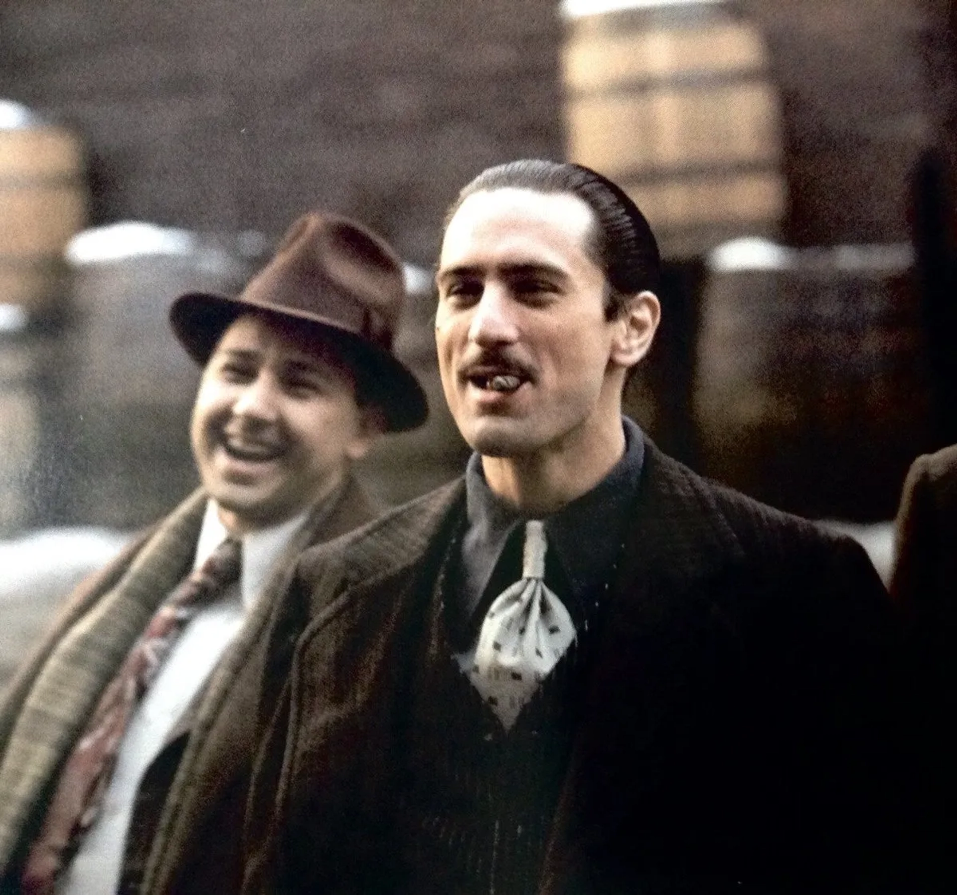 Robert De Niro and Bruno Kirby in The Godfather Part II (1974)