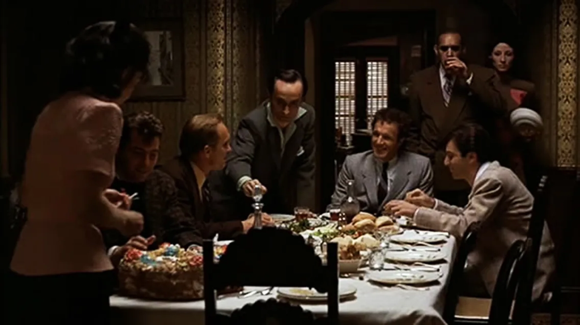 Al Pacino, Robert Duvall, John Cazale, and Talia Shire in The Godfather Part II (1974)