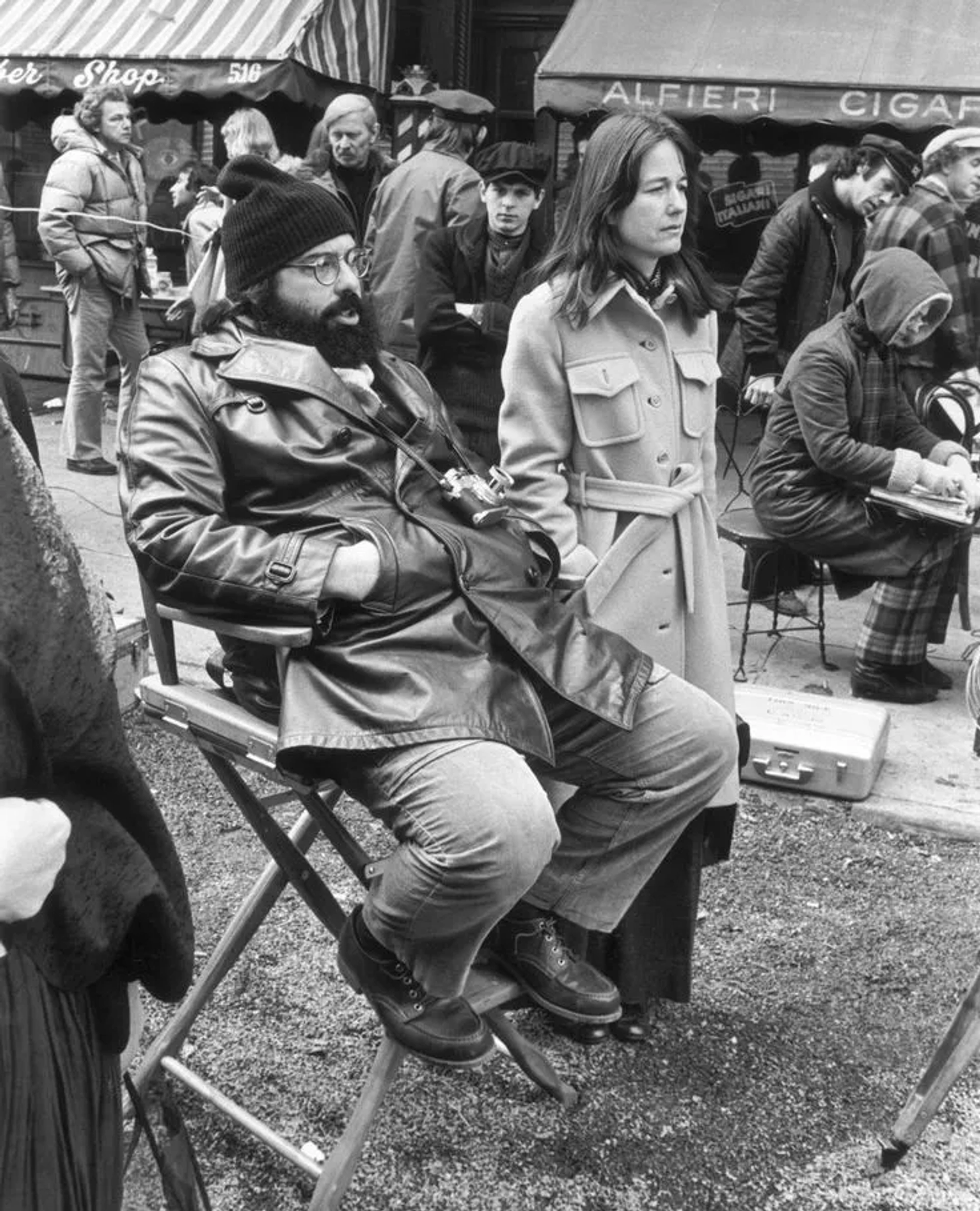 Francis Ford Coppola, Eleanor Coppola, Ralph Gerling, and Gordon Willis in The Godfather Part II (1974)