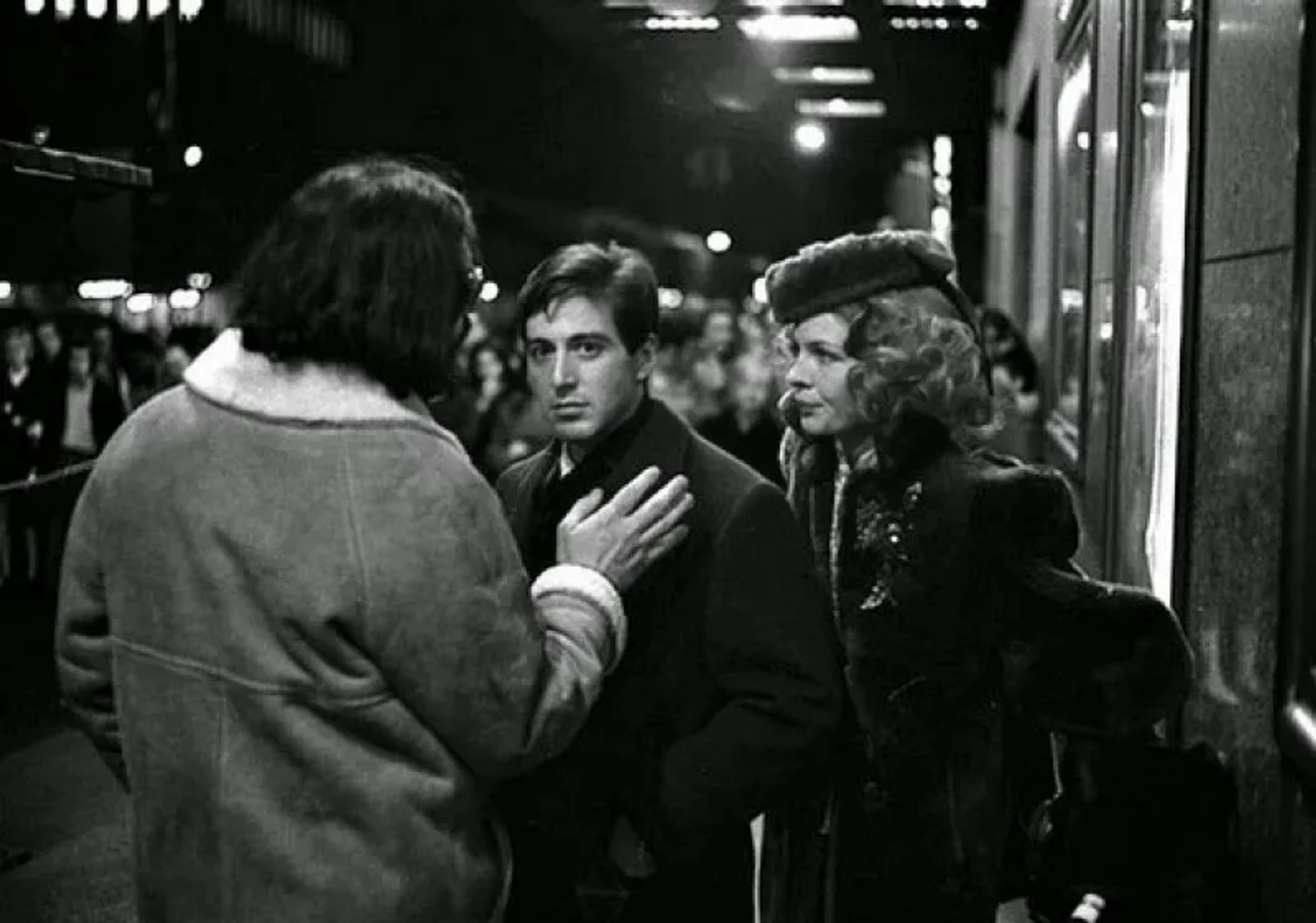 Al Pacino, Francis Ford Coppola, and Diane Keaton in The Godfather (1972)