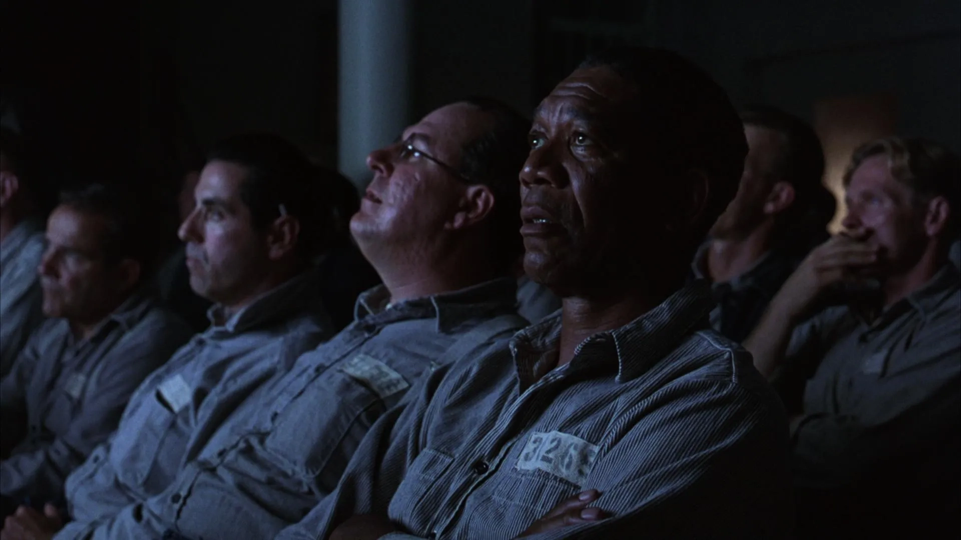 Morgan Freeman, William Sadler, Larry Brandenburg, David Proval, and Joseph Ragno in The Shawshank Redemption (1994)