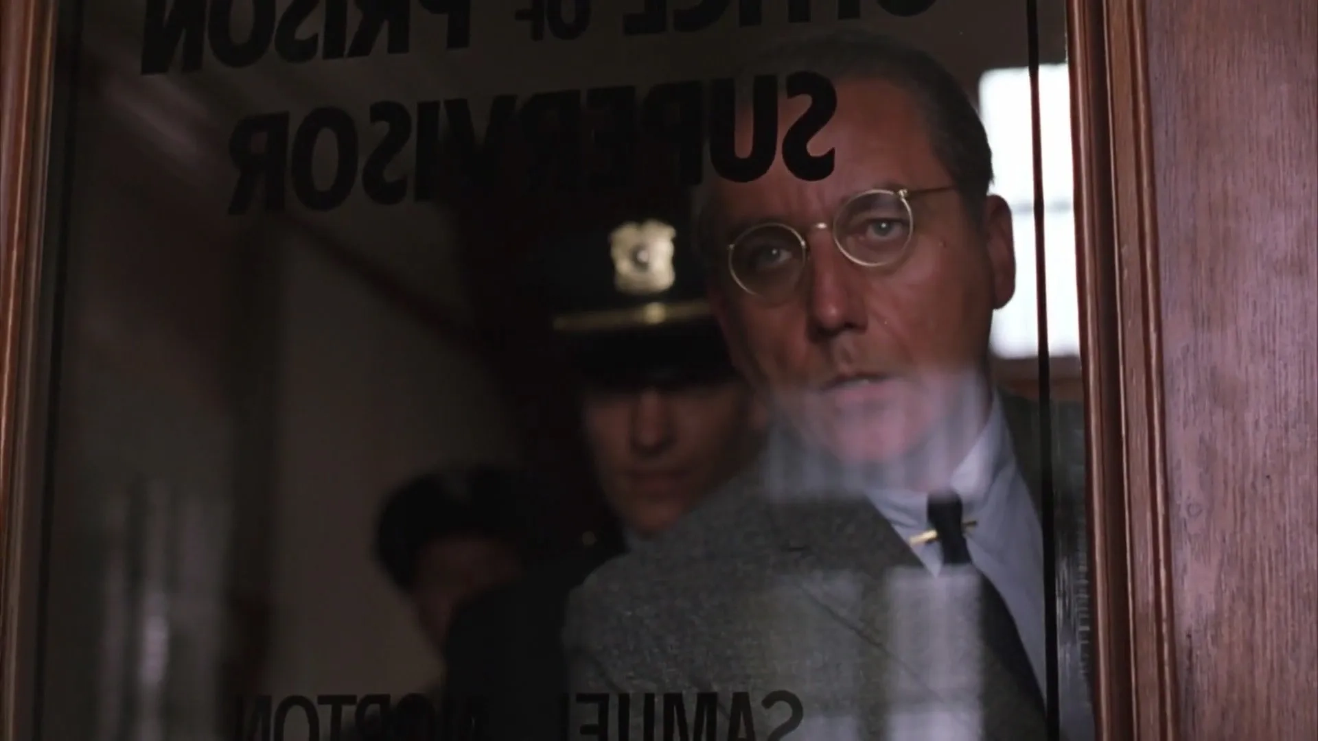 Clancy Brown and Bob Gunton in The Shawshank Redemption (1994)