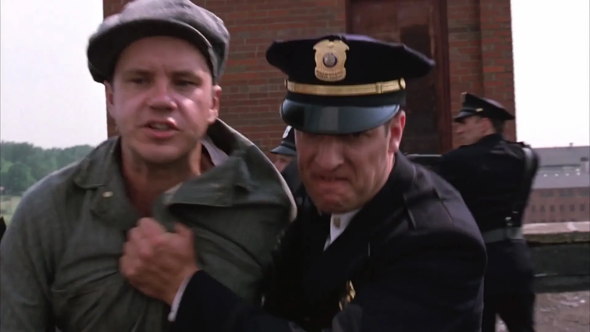 Tim Robbins and Clancy Brown in The Shawshank Redemption (1994)