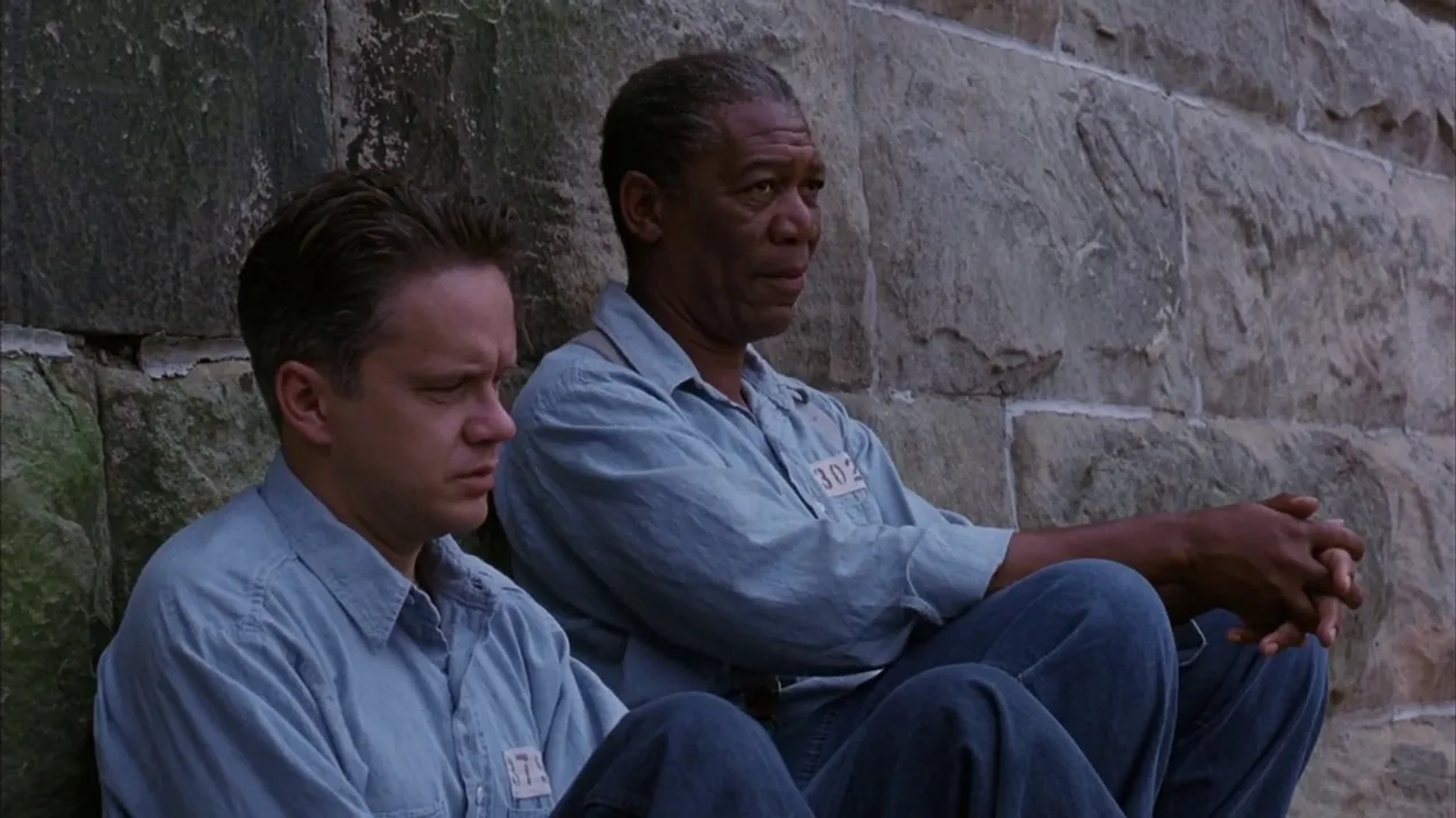 Morgan Freeman and Tim Robbins in The Shawshank Redemption (1994)