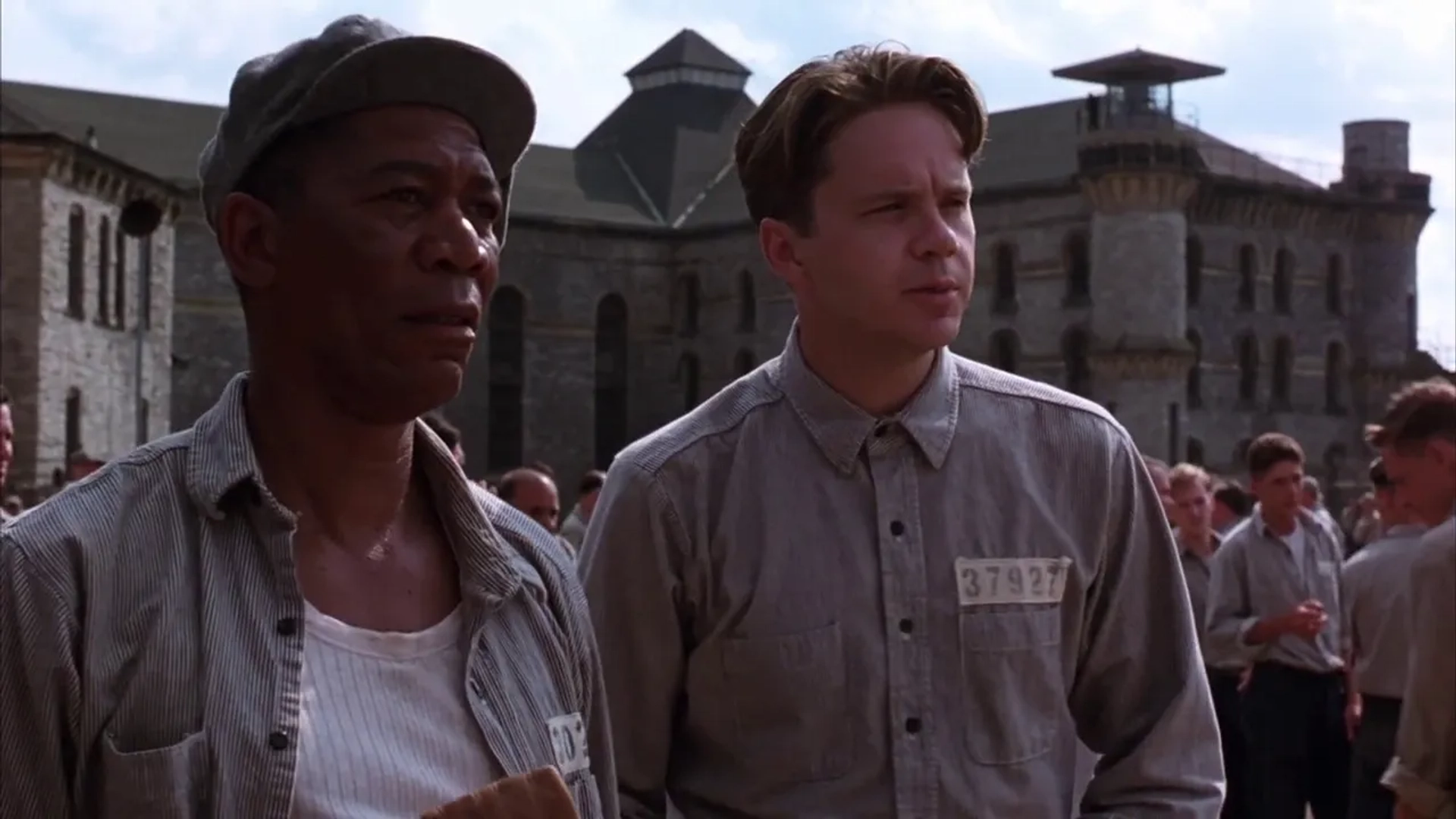 Morgan Freeman and Tim Robbins in The Shawshank Redemption (1994)