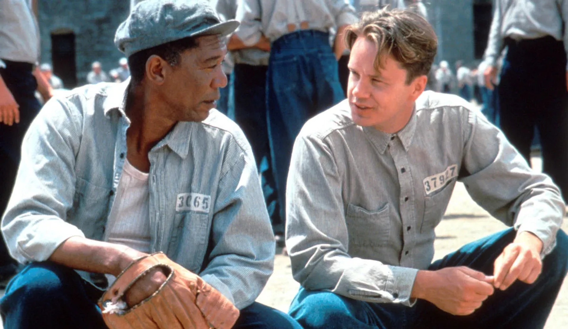 Morgan Freeman and Tim Robbins in The Shawshank Redemption (1994)