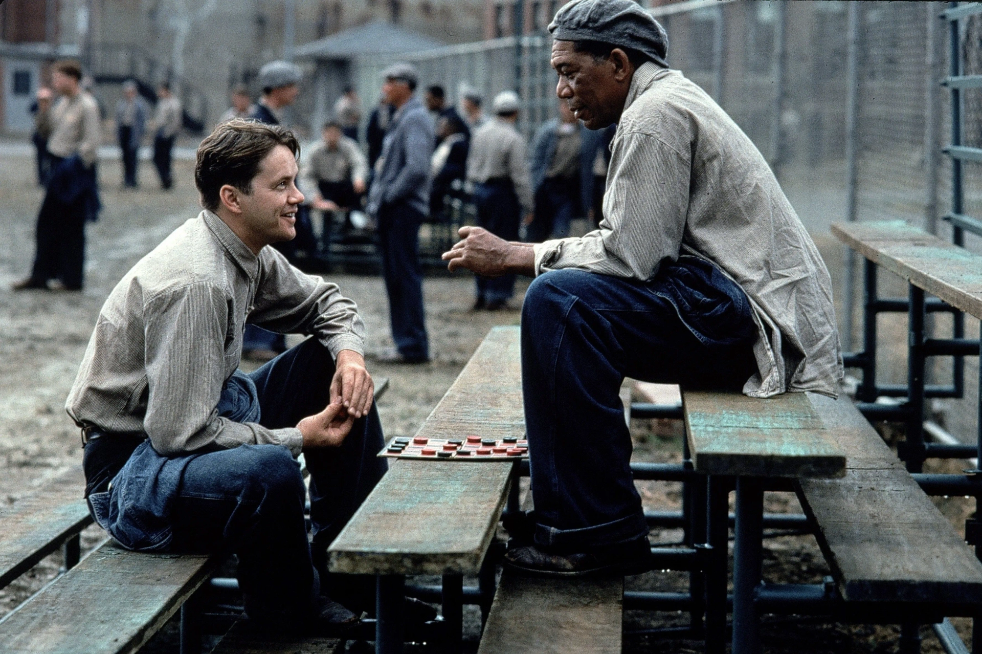 Morgan Freeman and Tim Robbins in The Shawshank Redemption (1994)