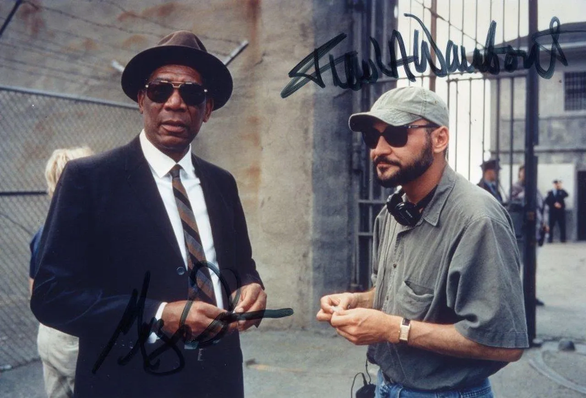 Morgan Freeman and Frank Darabont in The Shawshank Redemption (1994)