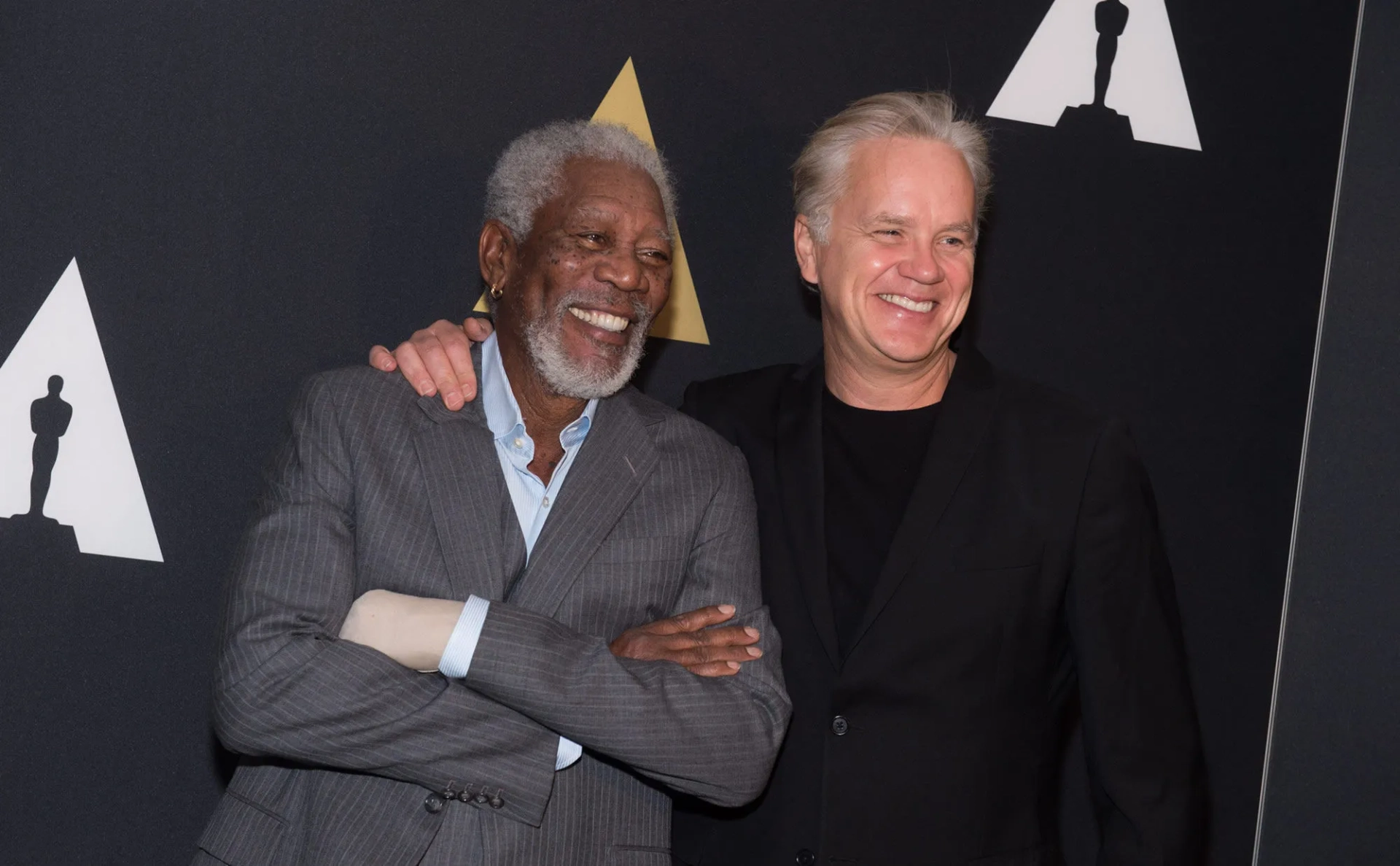 Morgan Freeman and Tim Robbins at an event for The Shawshank Redemption (1994)