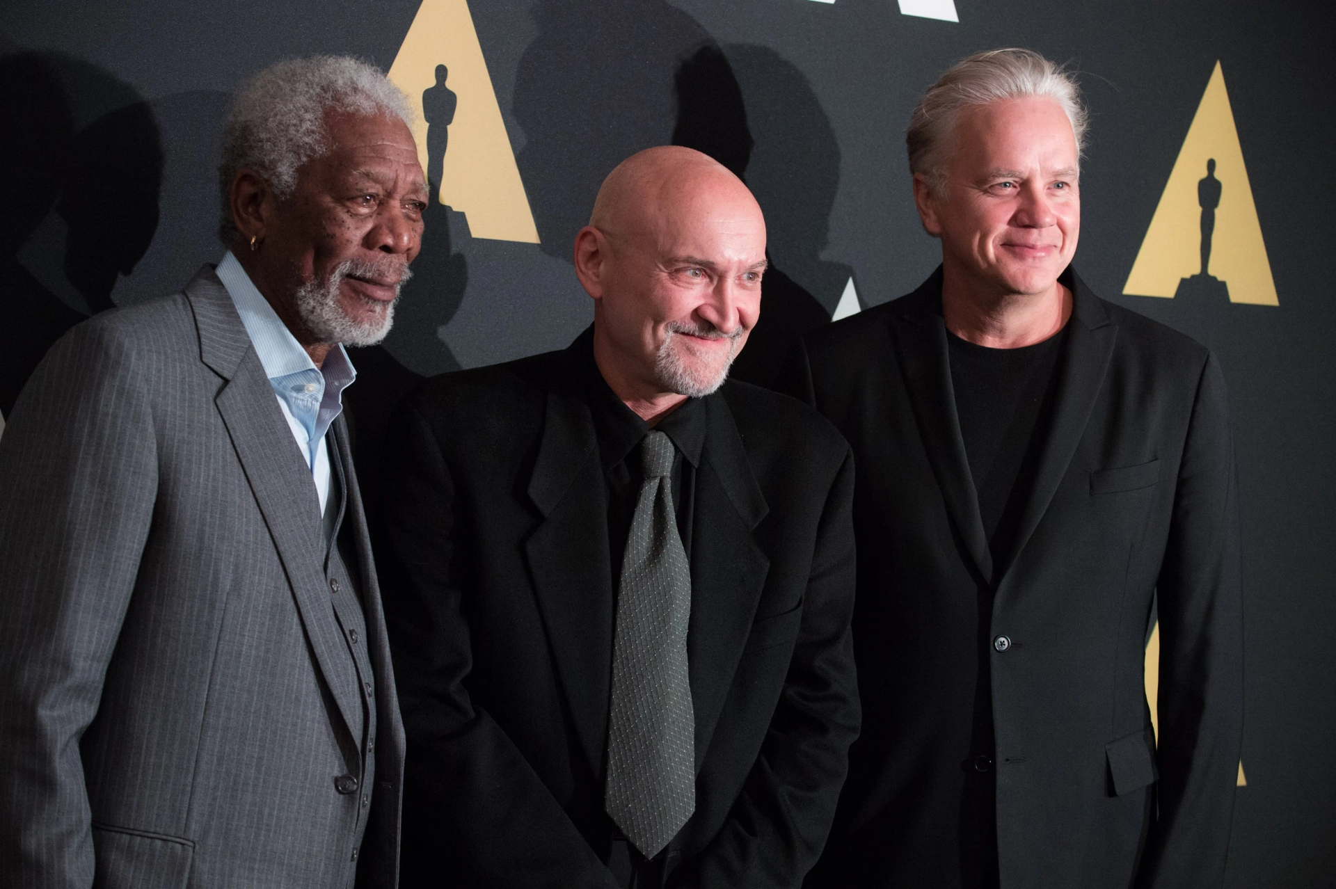 Morgan Freeman, Tim Robbins, and Frank Darabont at an event for The Shawshank Redemption (1994)