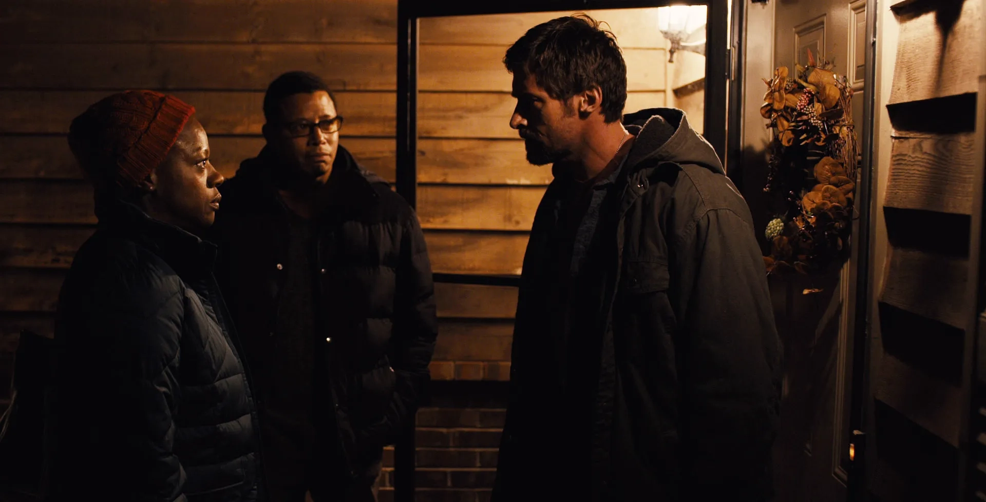 Terrence Howard, Viola Davis, and Hugh Jackman in Prisoners (2013)