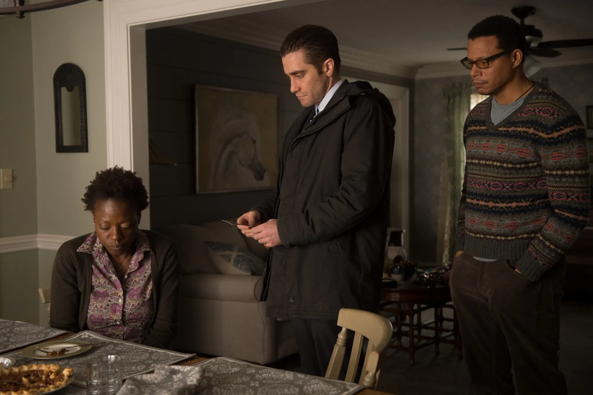 Terrence Howard, Viola Davis, and Jake Gyllenhaal in Prisoners (2013)