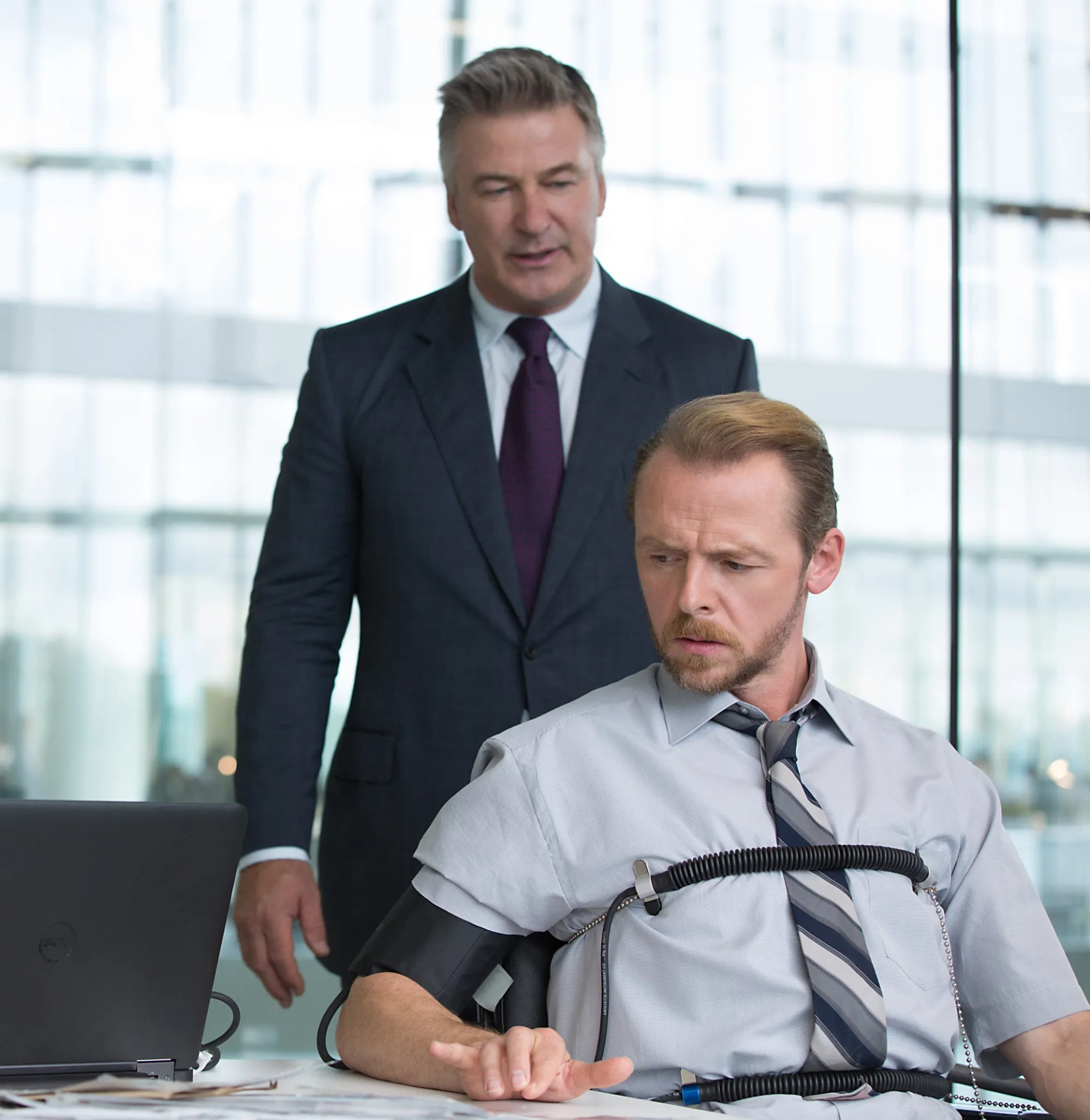 Alec Baldwin and Simon Pegg in Mission: Impossible - Rogue Nation (2015)