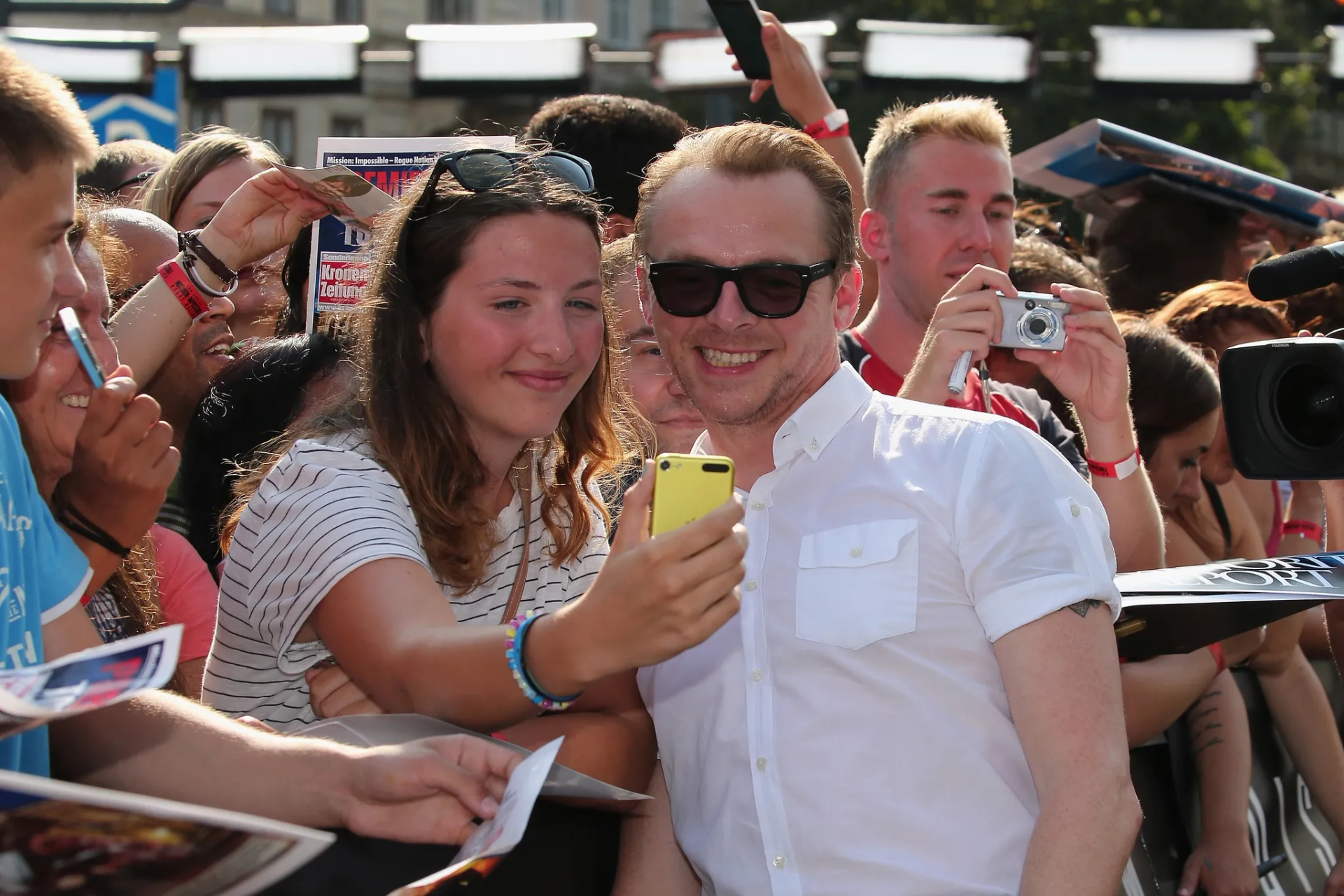 Simon Pegg at an event for Mission: Impossible - Rogue Nation (2015)