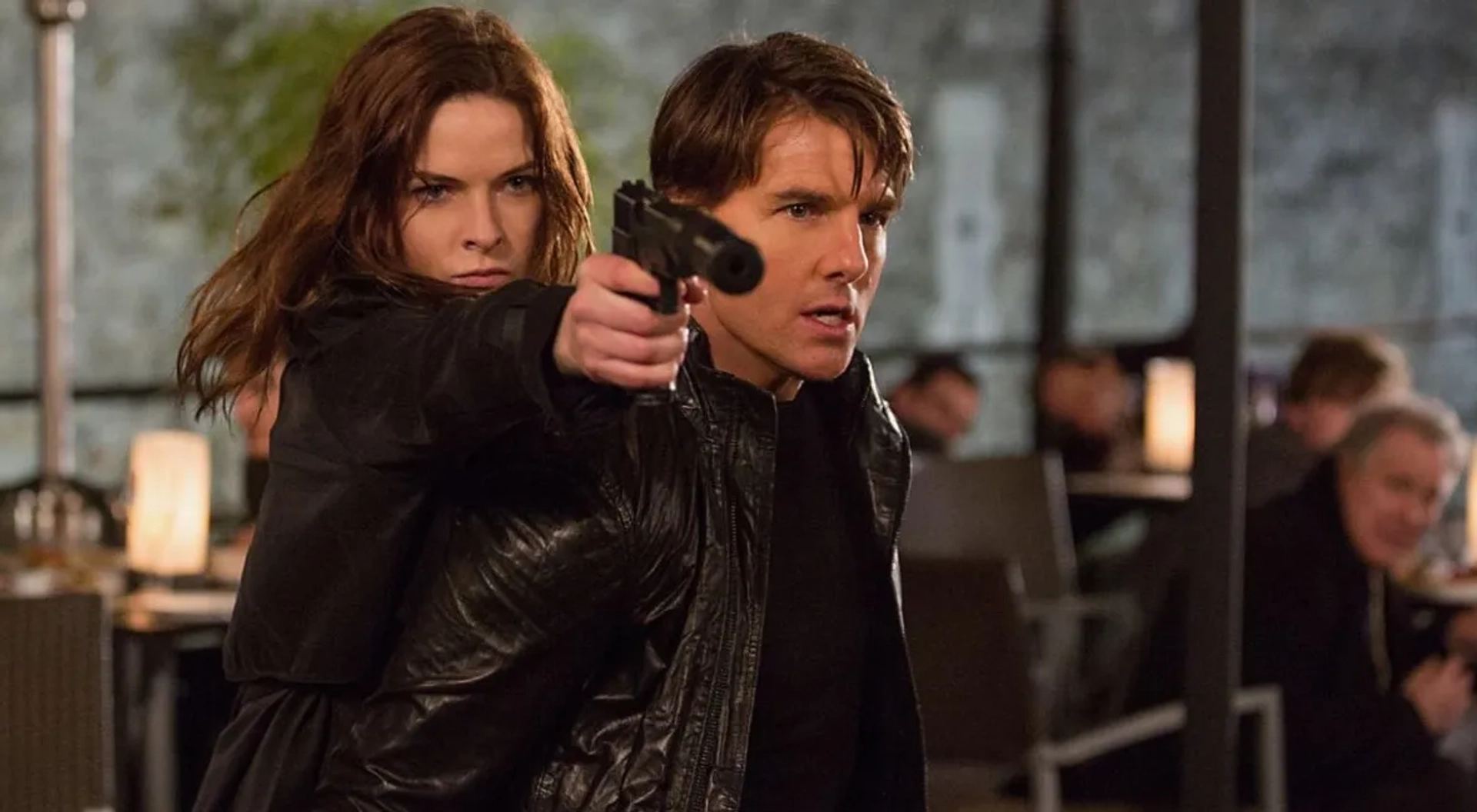 Tom Cruise and Rebecca Ferguson in Mission: Impossible - Rogue Nation (2015)