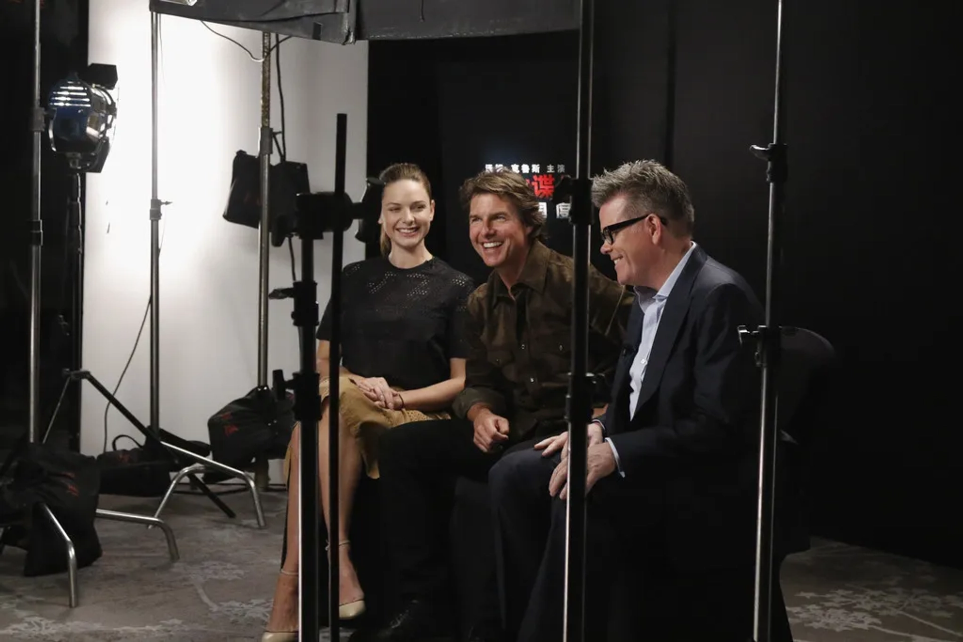 Tom Cruise, Christopher McQuarrie, and Rebecca Ferguson at an event for Mission: Impossible - Rogue Nation (2015)