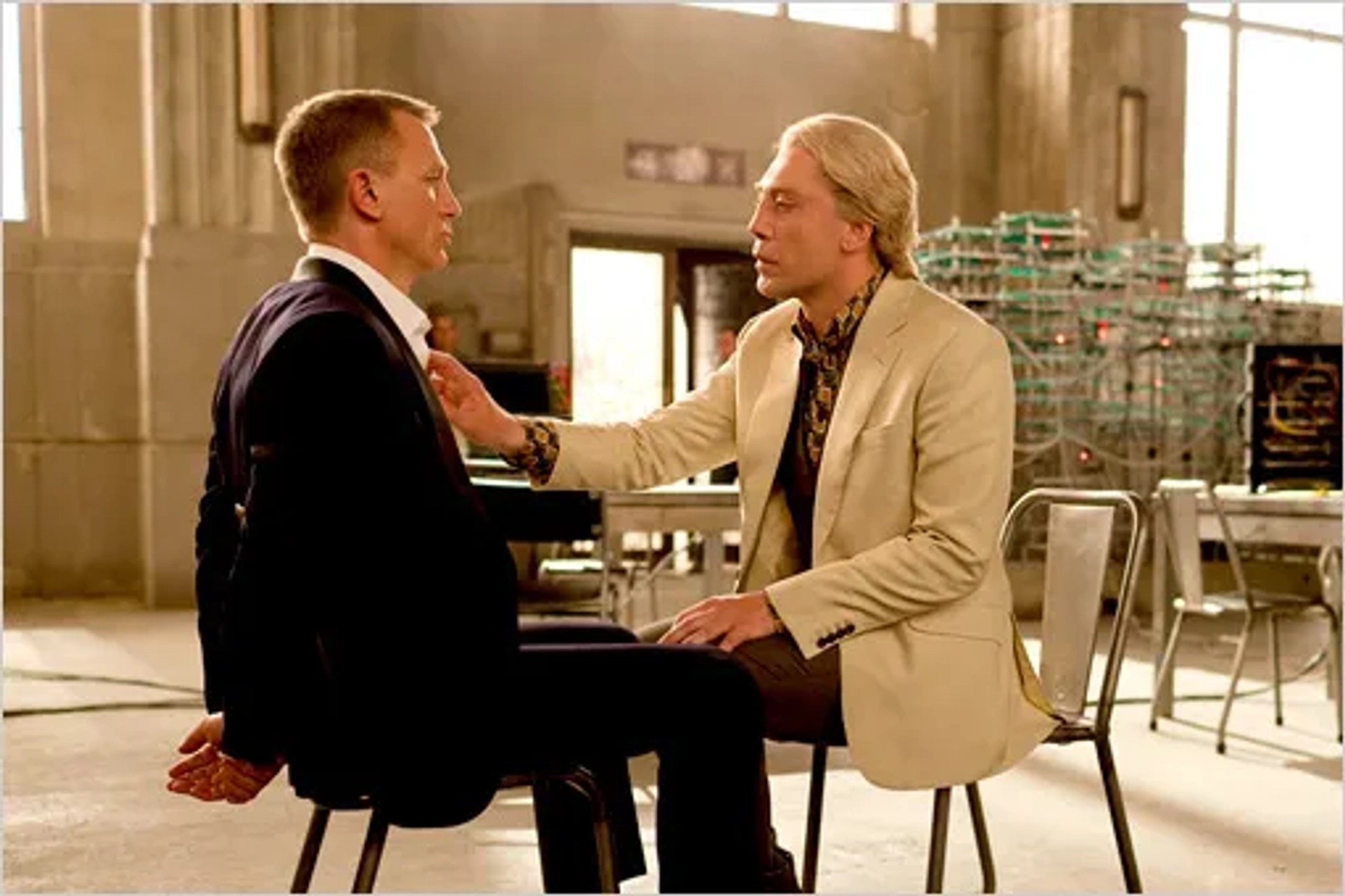 Javier Bardem and Daniel Craig in Skyfall (2012)