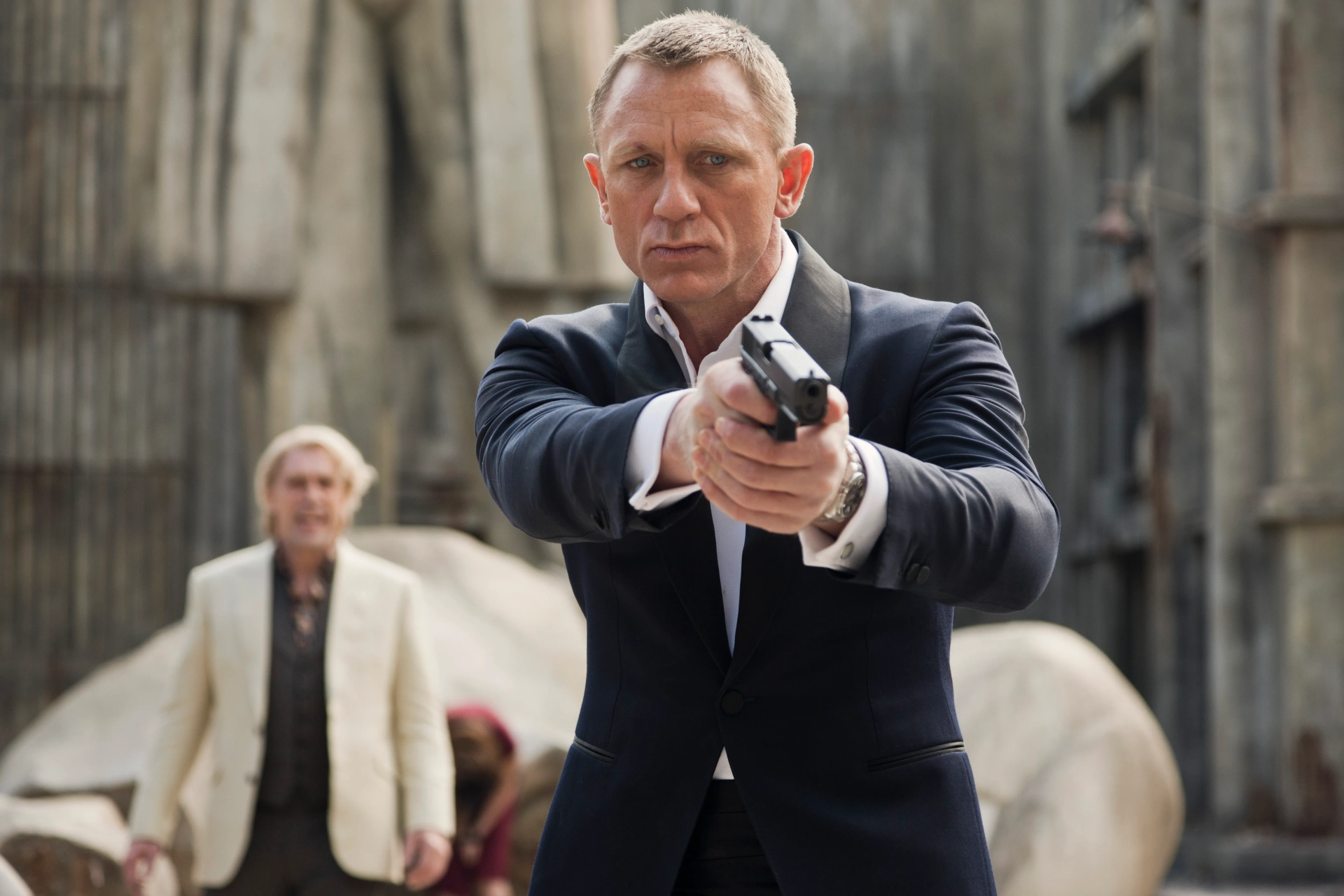 Javier Bardem and Daniel Craig in Skyfall (2012)