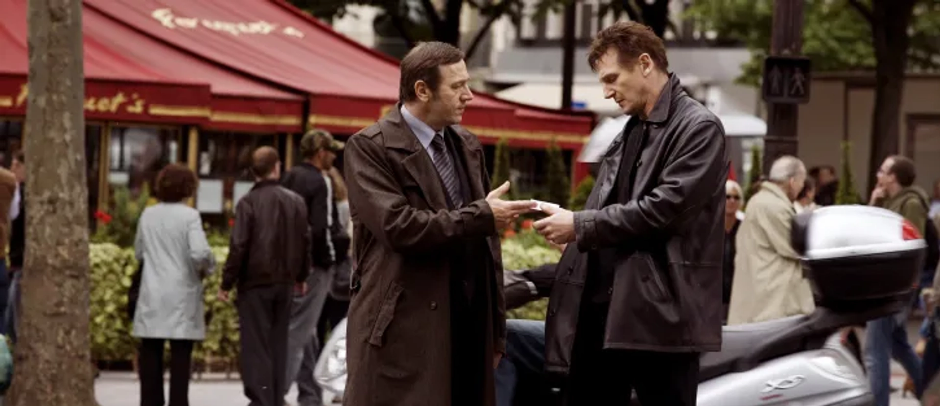 Liam Neeson and Olivier Rabourdin in Taken (2008)