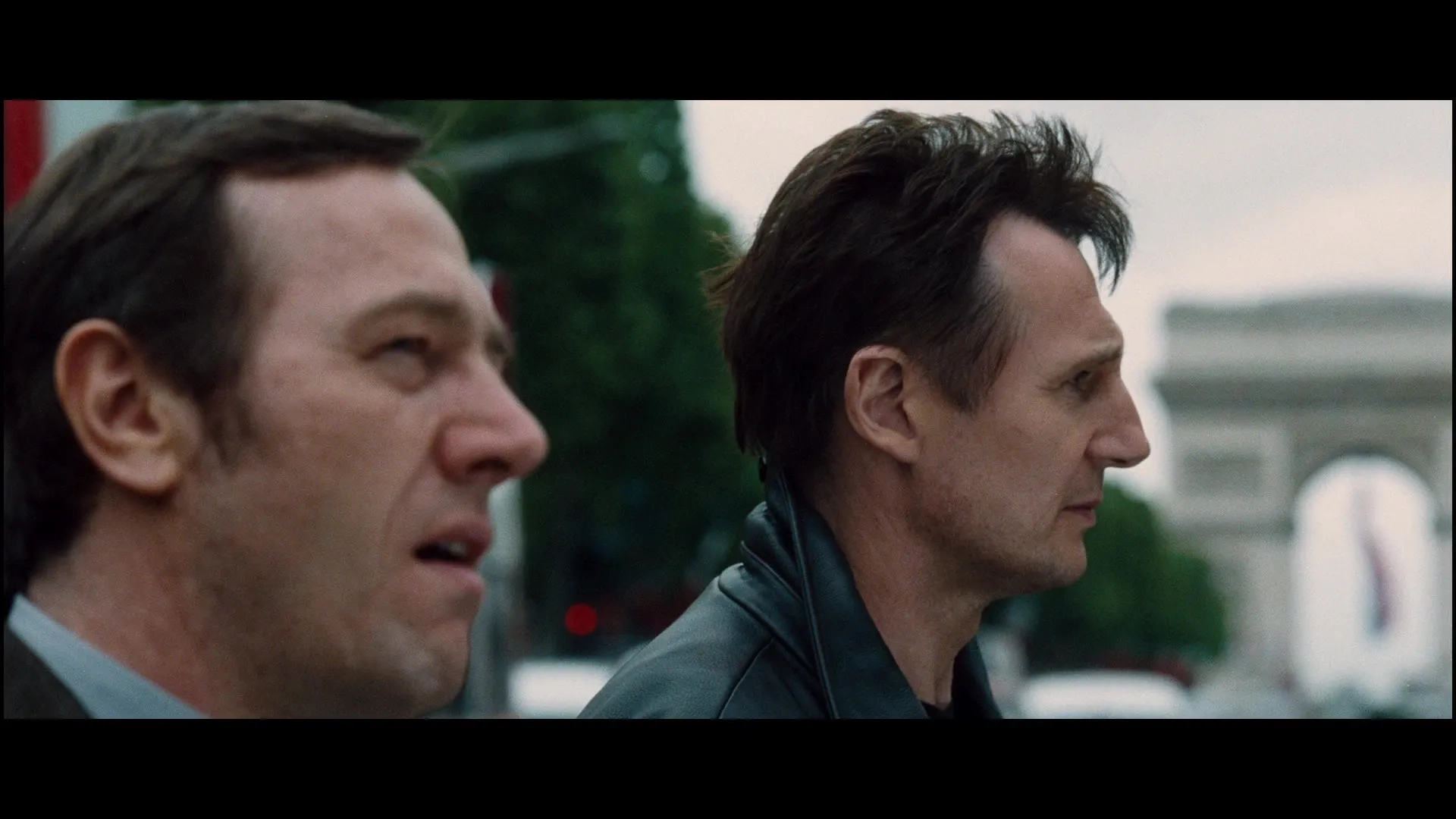 Liam Neeson and Olivier Rabourdin in Taken (2008)