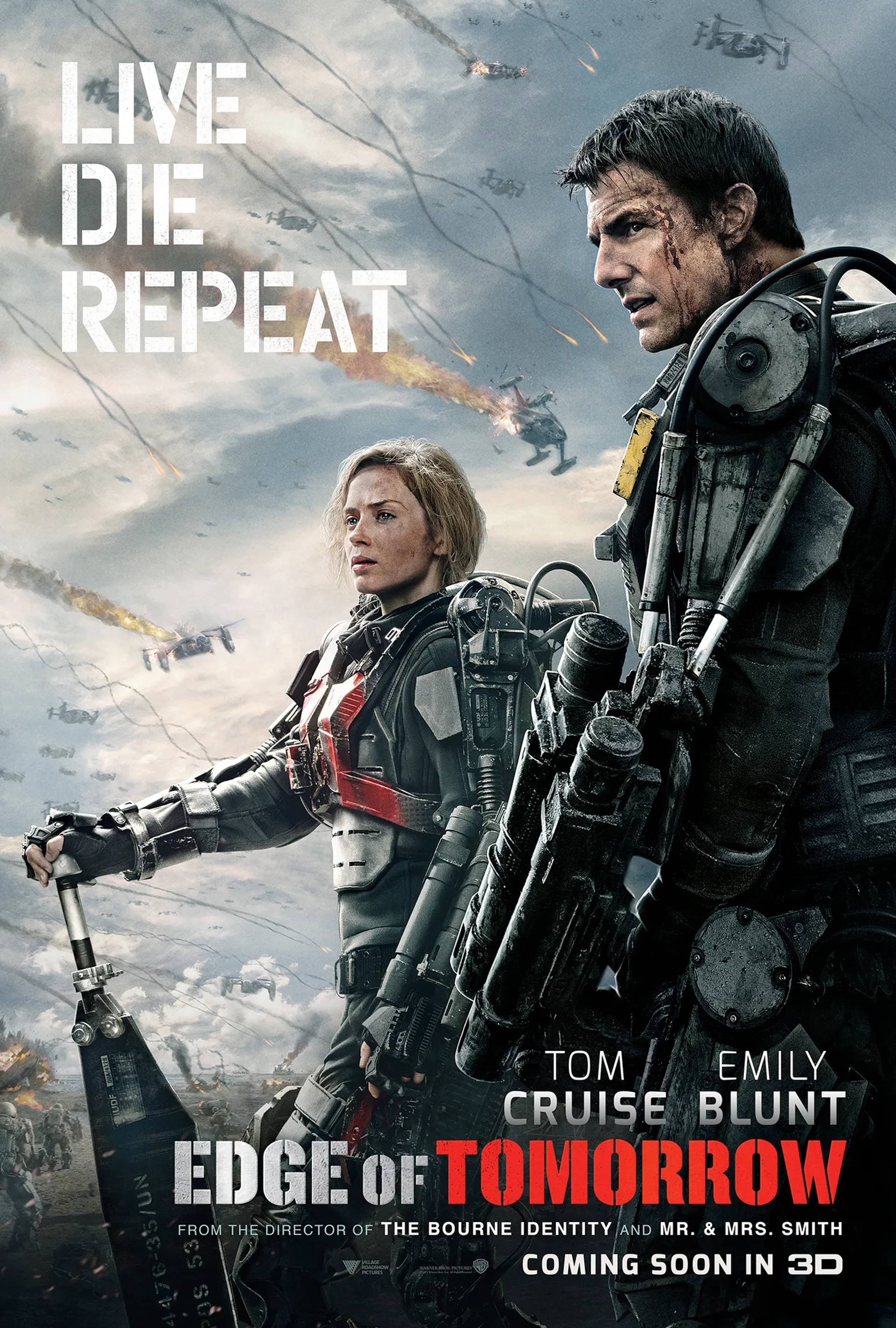 Tom Cruise and Emily Blunt in Edge of Tomorrow (2014)