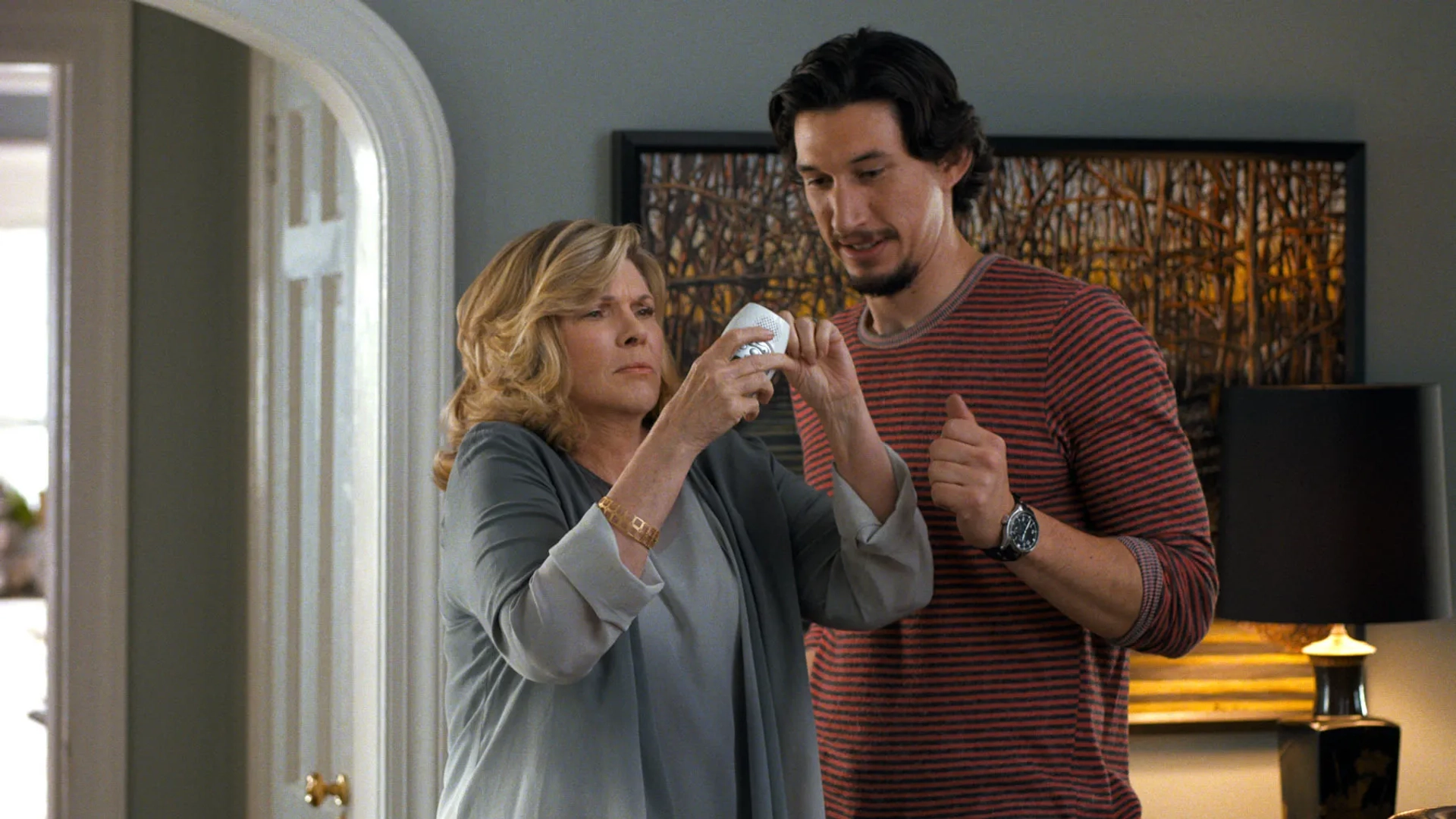 Debra Monk and Adam Driver in This Is Where I Leave You (2014)