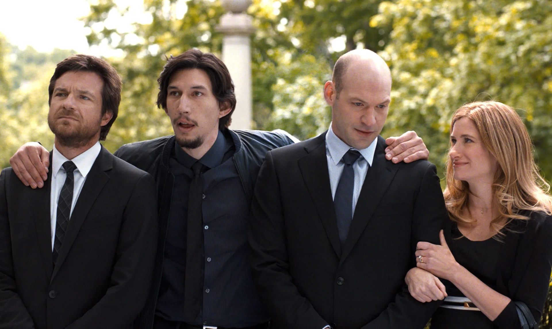 Jason Bateman, Corey Stoll, Kathryn Hahn, and Adam Driver in This Is Where I Leave You (2014)