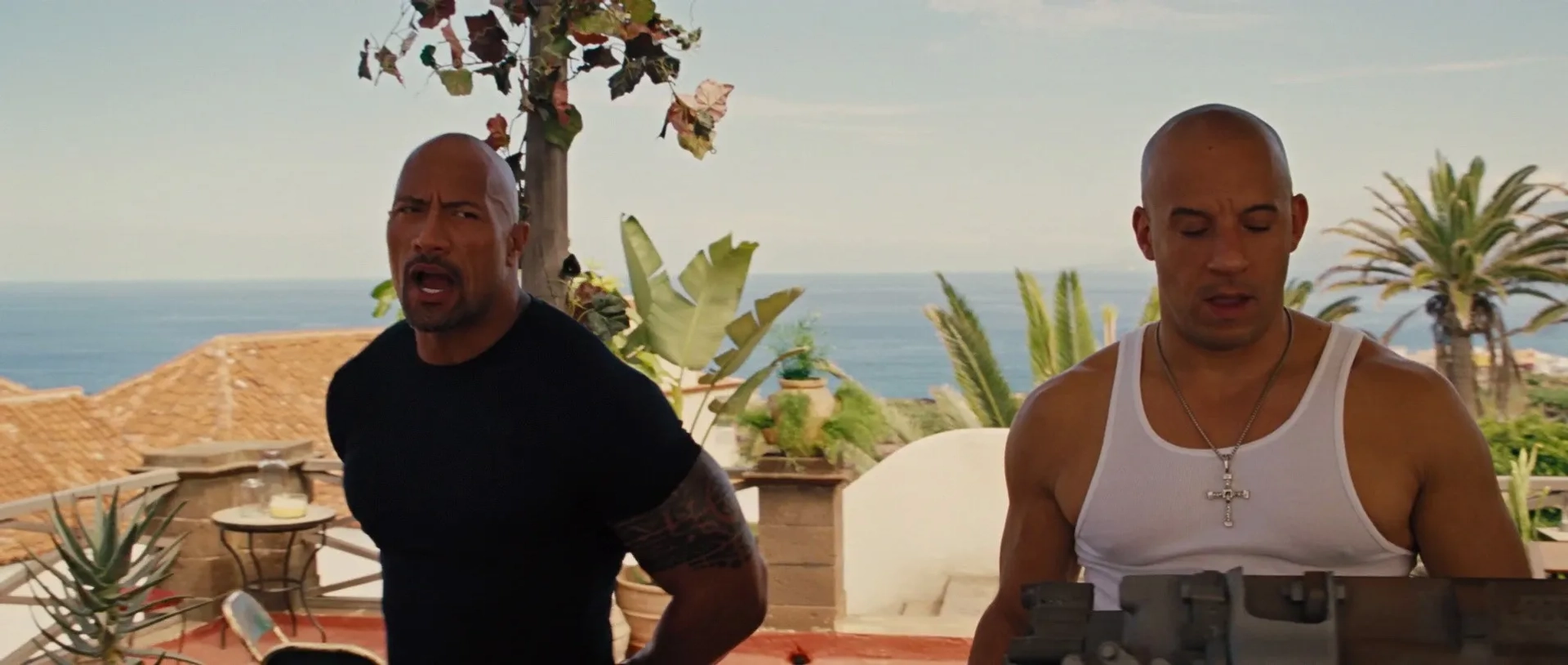 Vin Diesel and Dwayne Johnson in Fast & Furious 6 (2013)