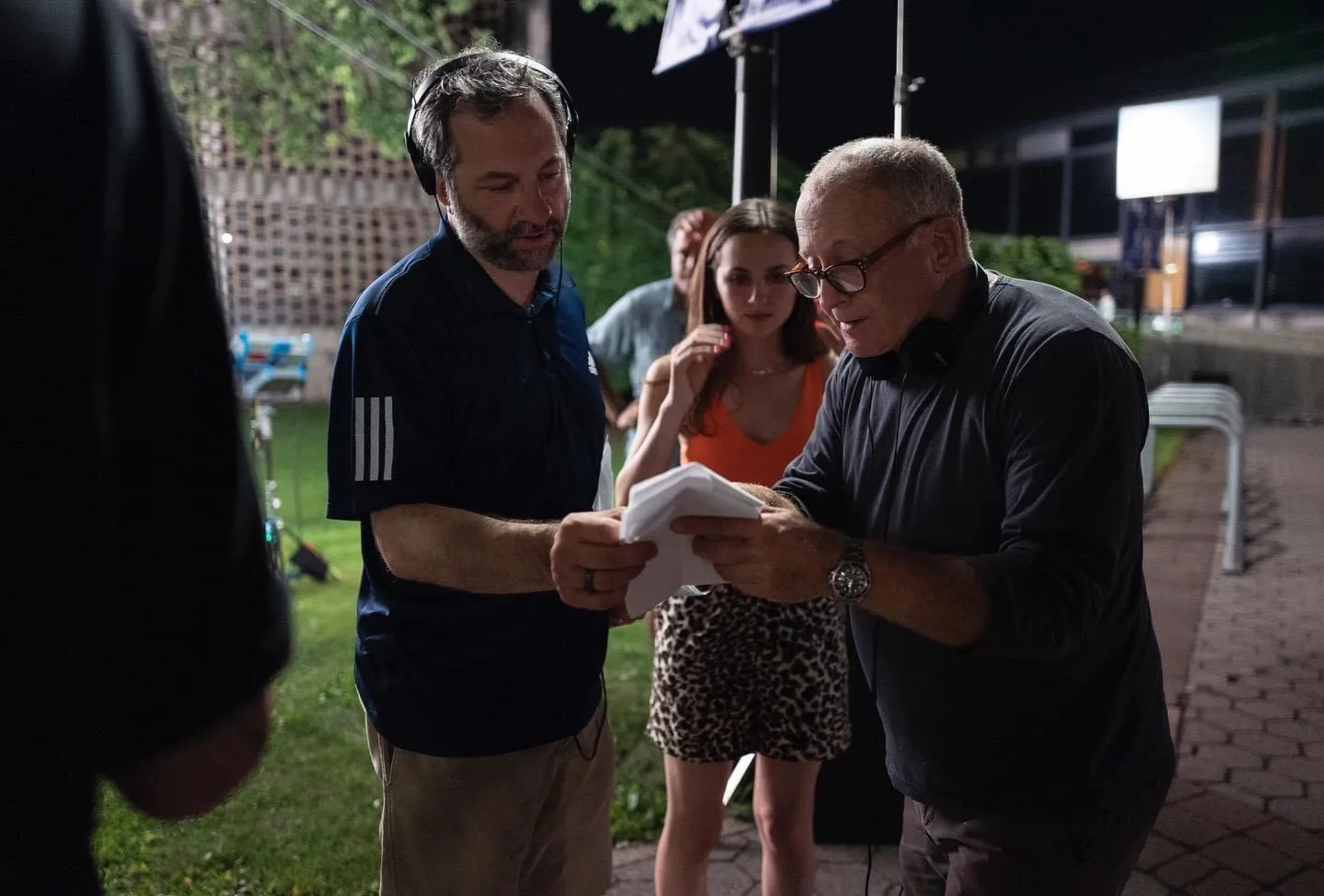 Robert Elswit, Judd Apatow, and Maude Apatow in The King of Staten Island (2020)