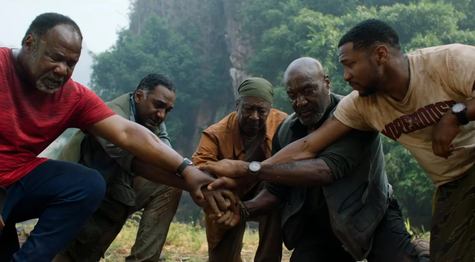 Delroy Lindo, Norm Lewis, Clarke Peters, Isiah Whitlock Jr., and Jonathan Majors in Da 5 Bloods (2020)