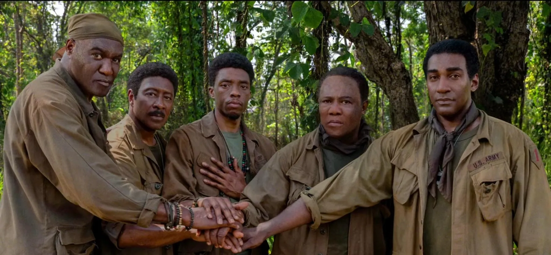 Delroy Lindo, Norm Lewis, Clarke Peters, Isiah Whitlock Jr., and Chadwick Boseman in Da 5 Bloods (2020)