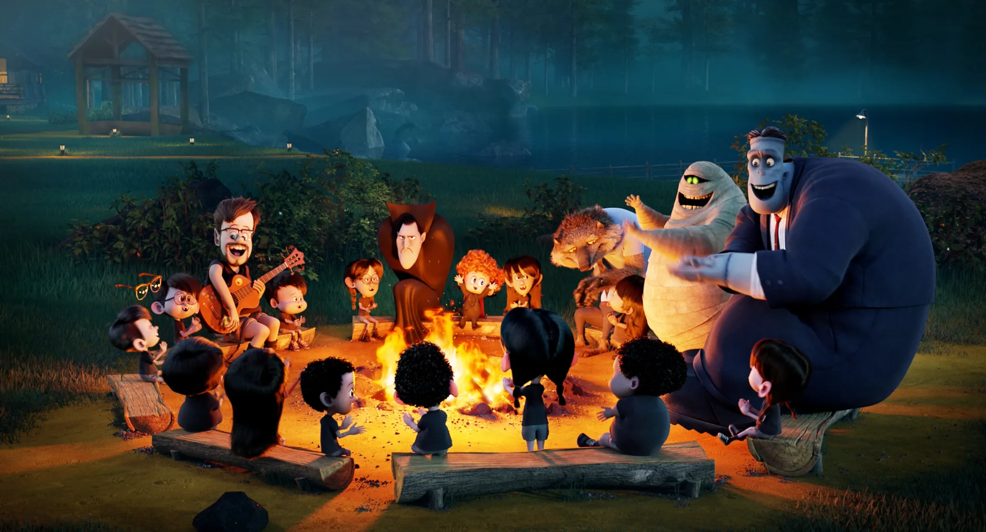 Steve Buscemi, Dana Carvey, Adam Sandler, David Spade, Kevin James, Keegan-Michael Key, and Asher Blinkoff in Hotel Transylvania 2 (2015)